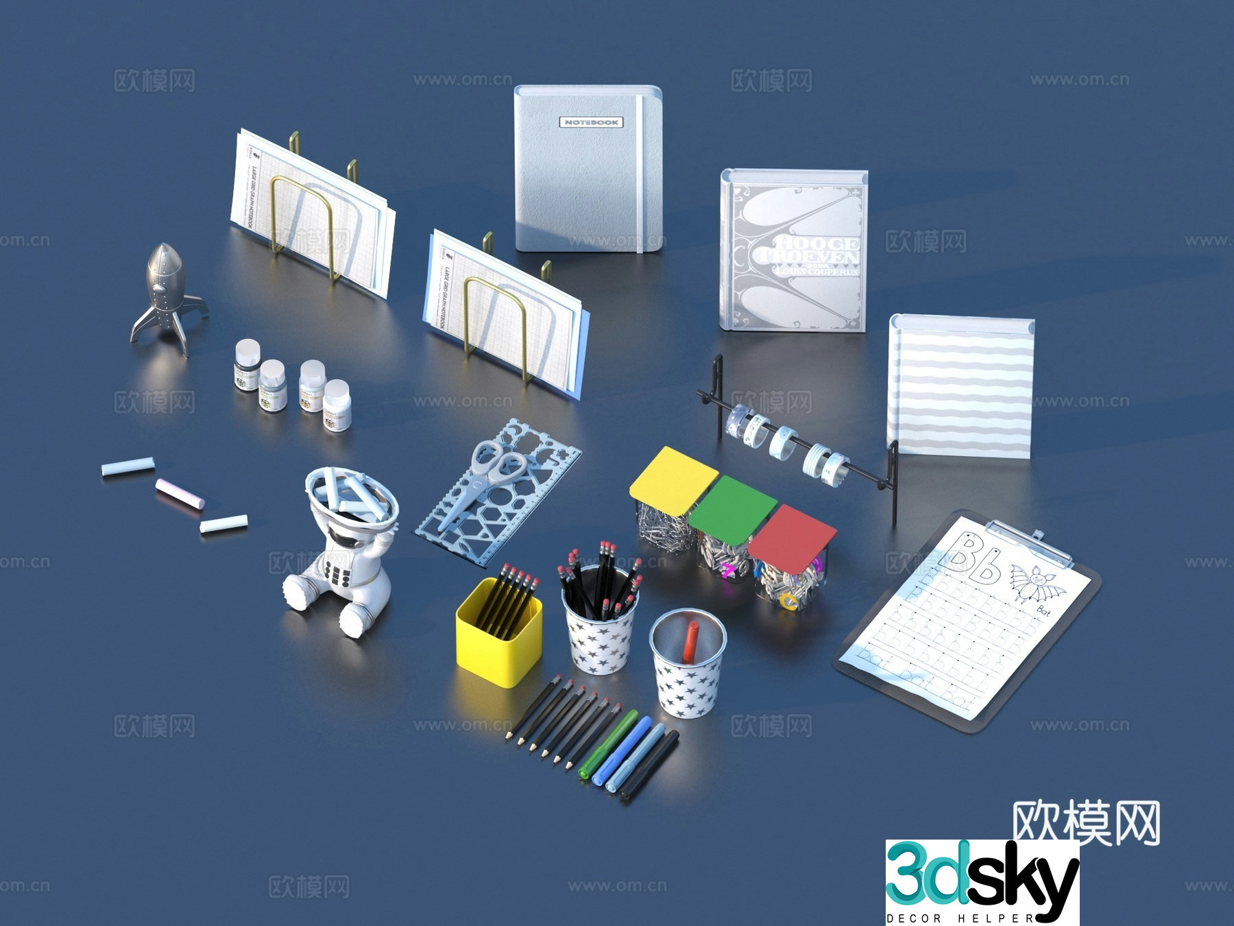 Pen holder Pencil Pen ballpoint pen Office supplies 3d model