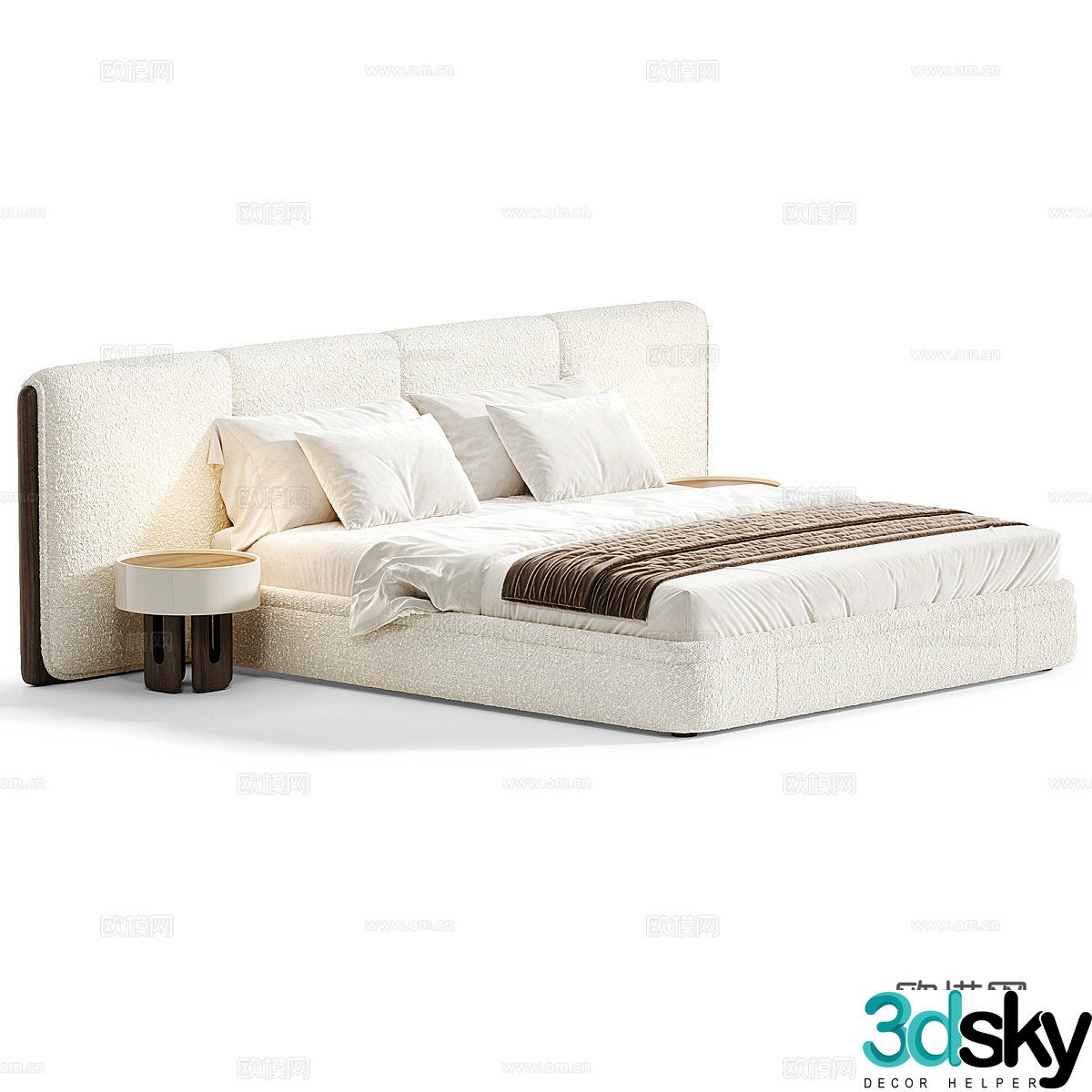 Double bed 3d model