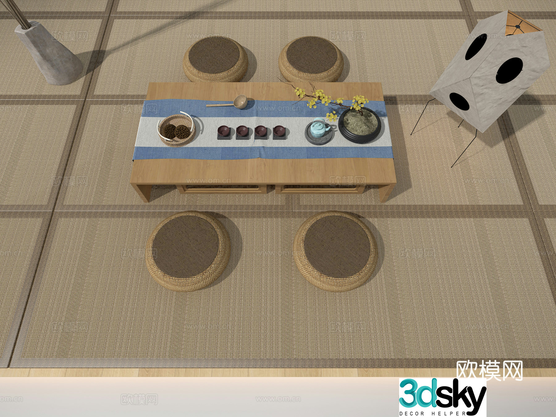 Tatami tea table 3d model