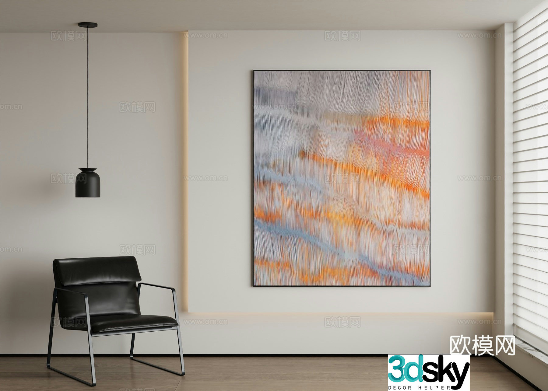 Modern decorative painting 3d model