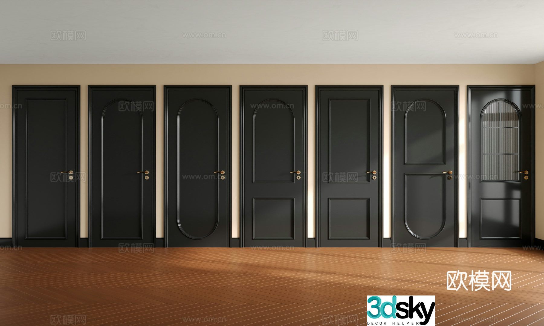 French style swing doors medieval style swing doors French style doors medieval style doors bathroom doors kitchen doors 3D model