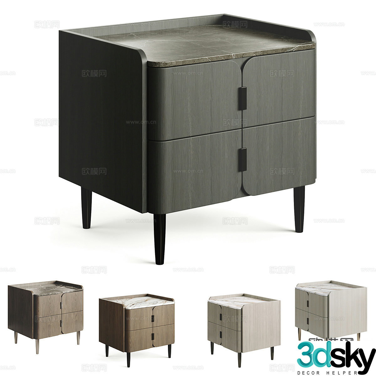 3d model of chest of drawers