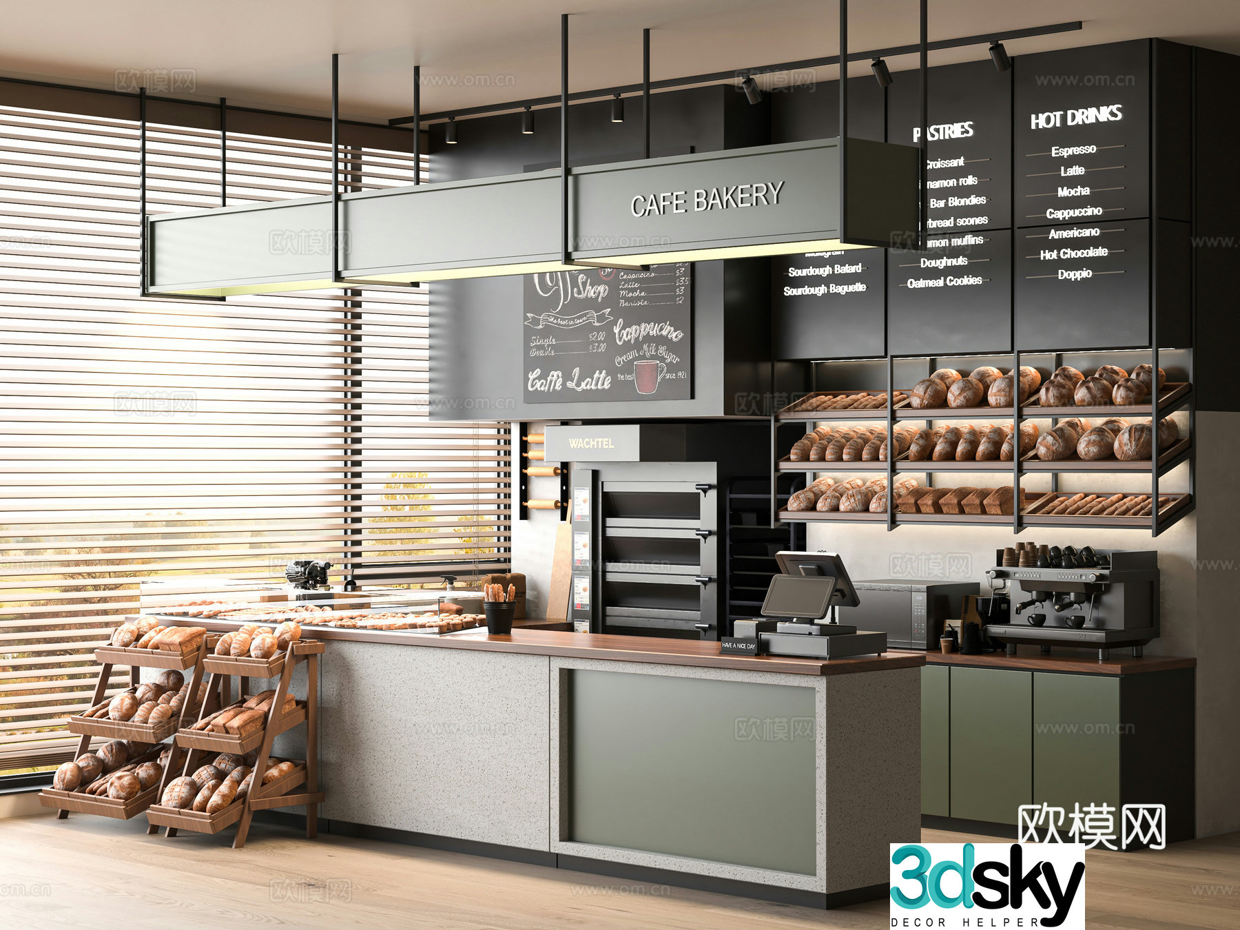 Modern bakery 3d model