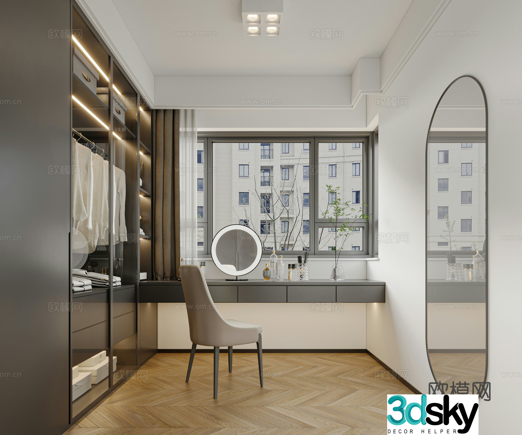 Modern cloakroom 3d model