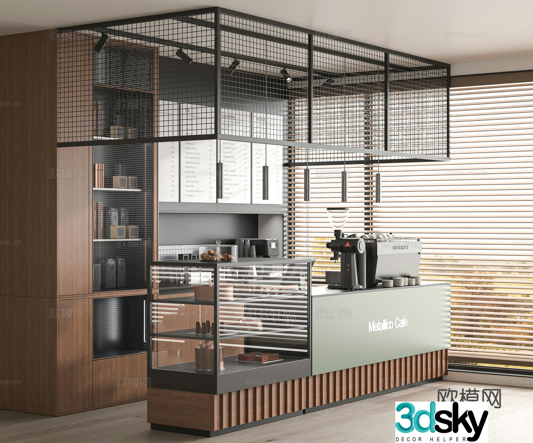 Modern cafe 3d model
