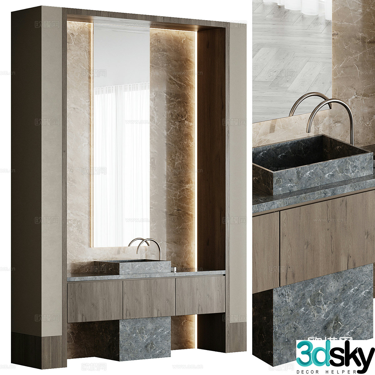 3D model of bathroom