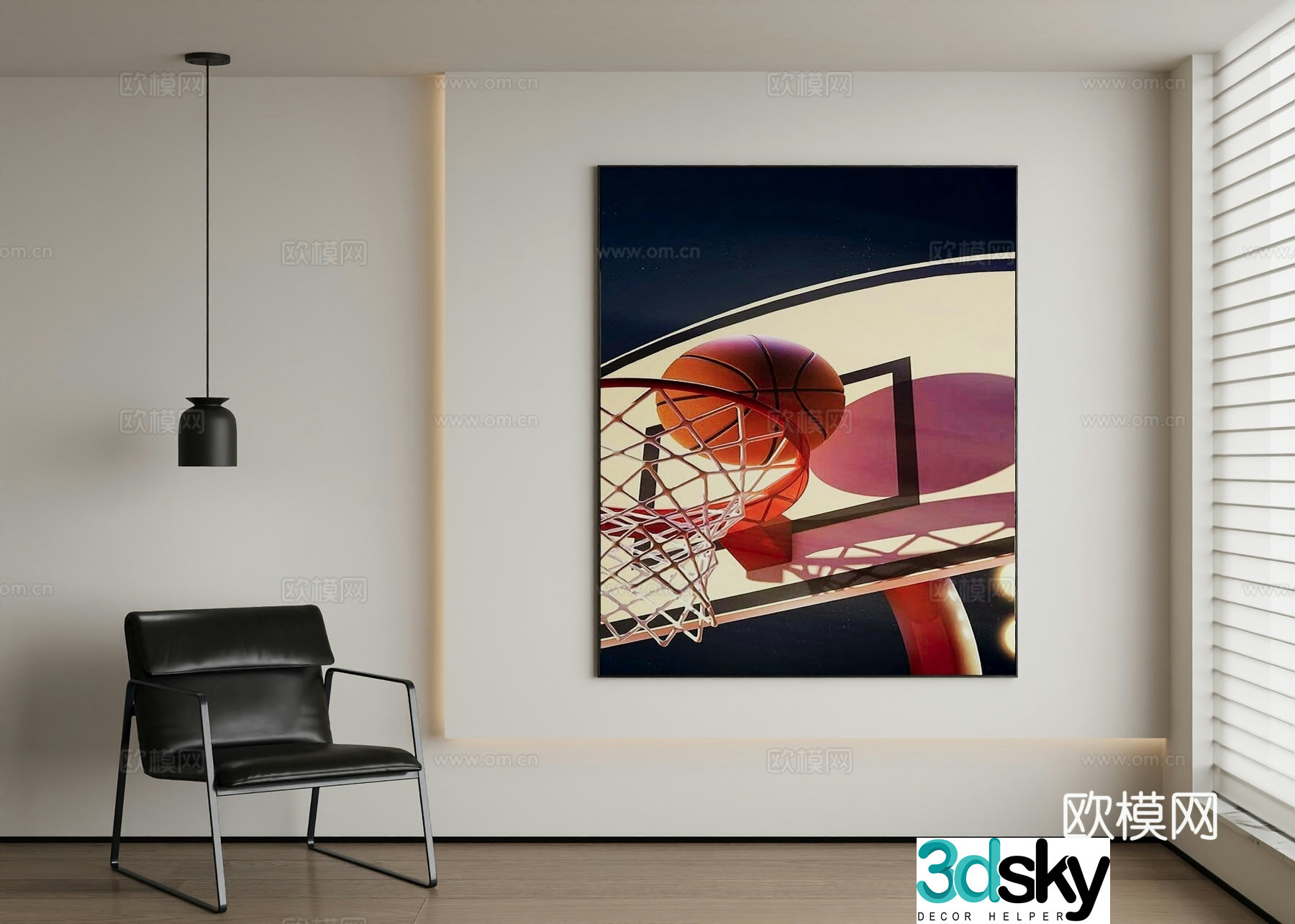 Modern decorative painting 3d model