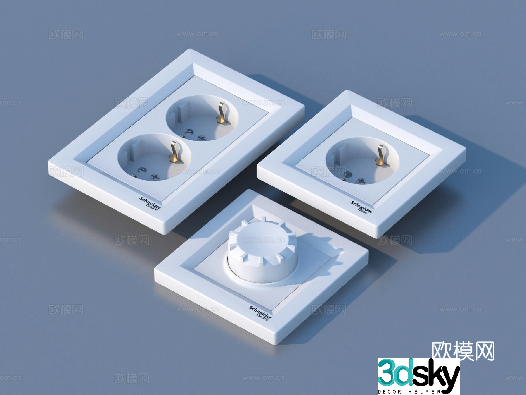 Socket Switch Panel 3D Model