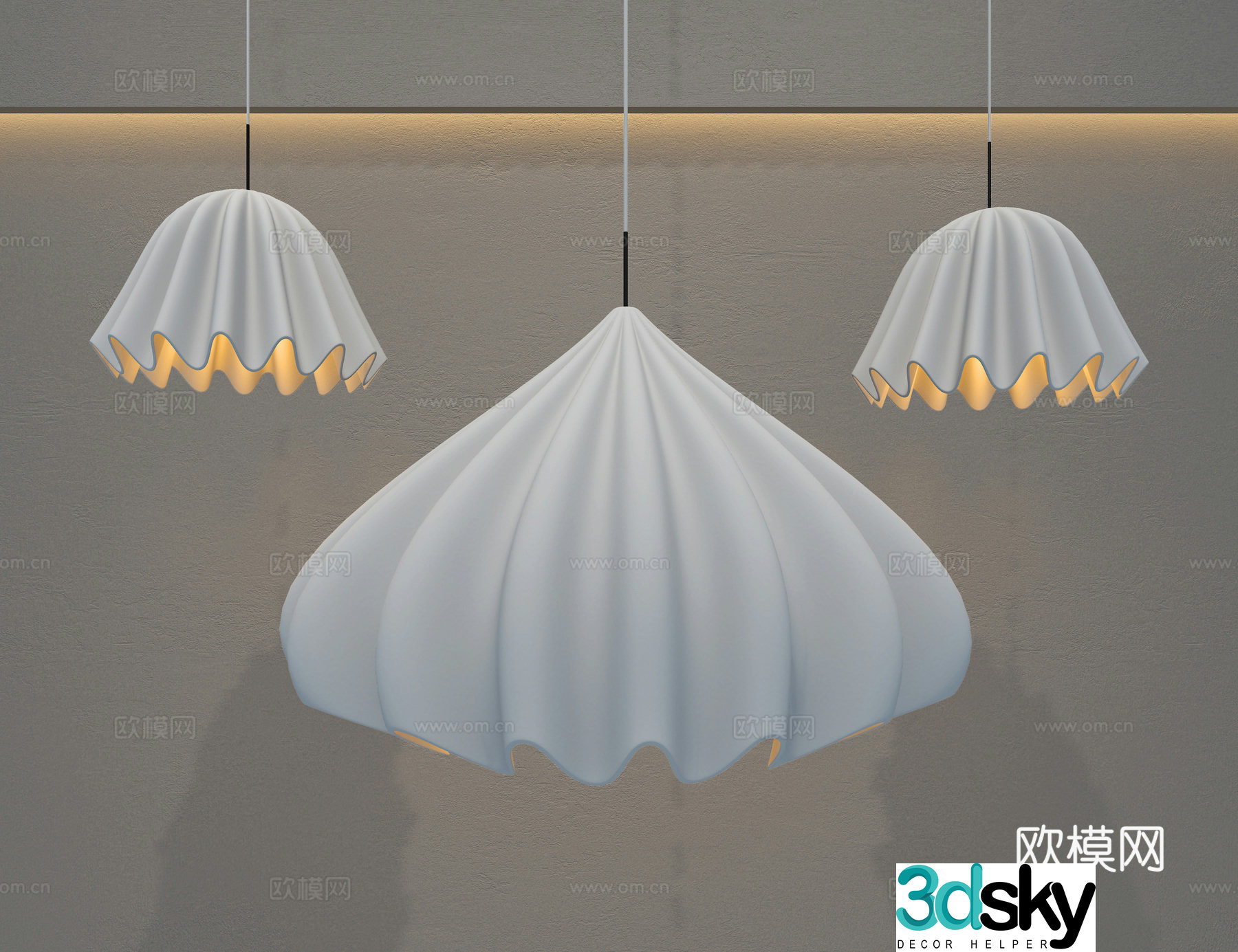 Art chandelier 3d model