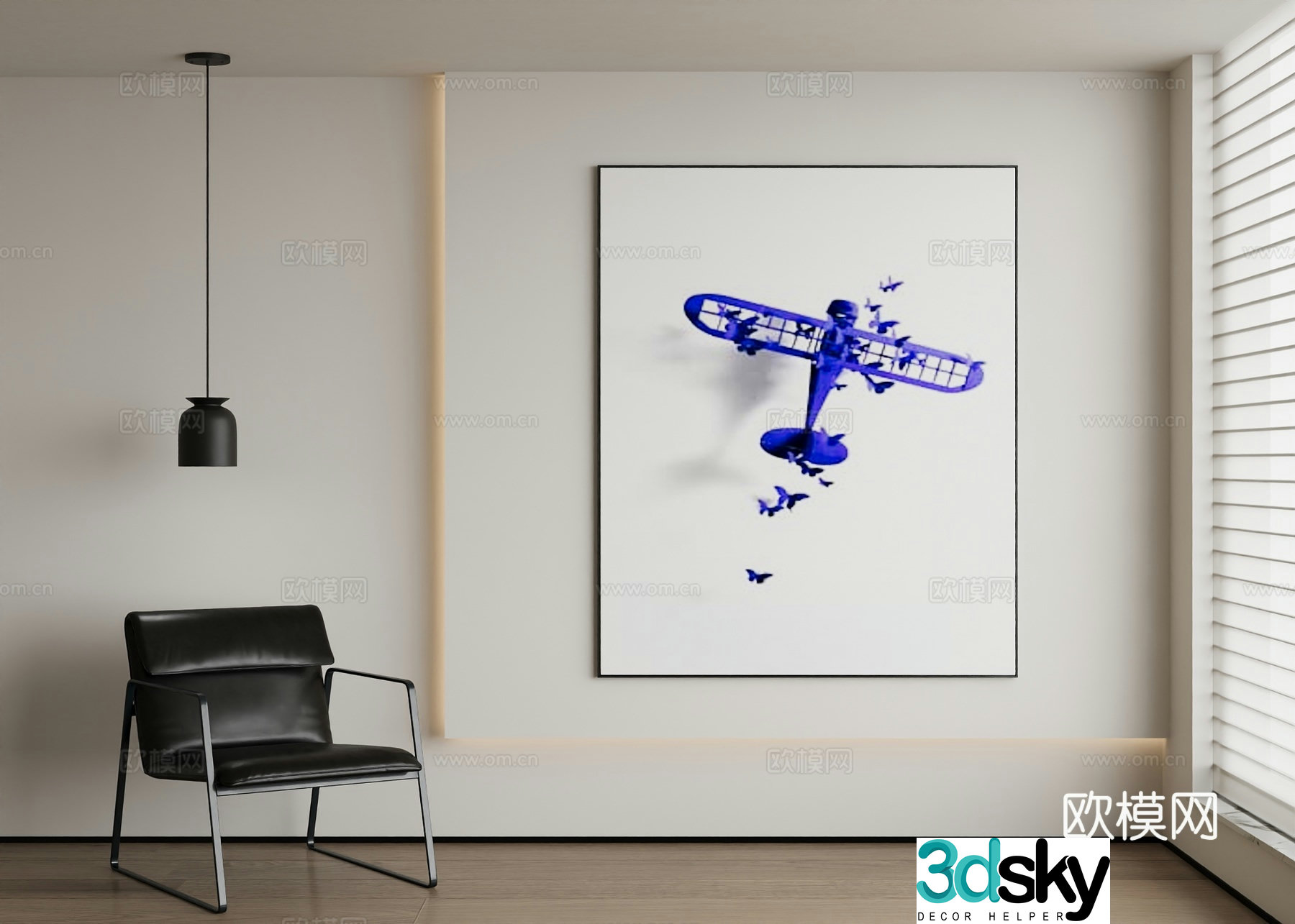 Modern decorative painting 3d model