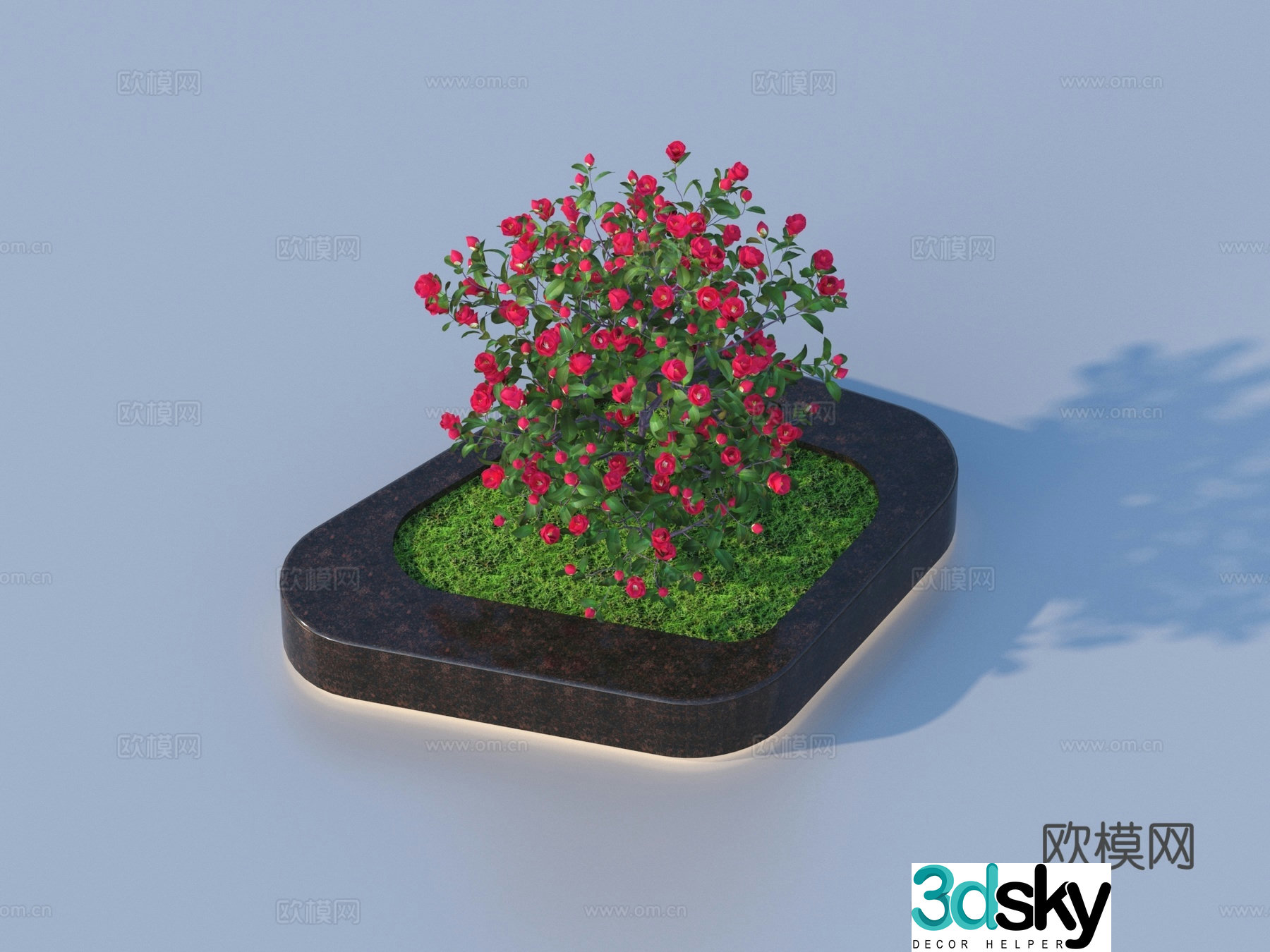 Tree Pool Sitting Bench Tree Pool Flower Bed 3D Model