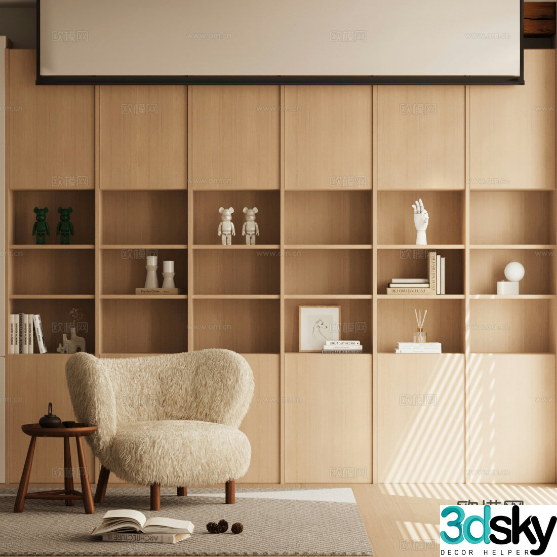 Medium style study living room and study medium style single sofa medium style leisure chair sofa chair 3d model
