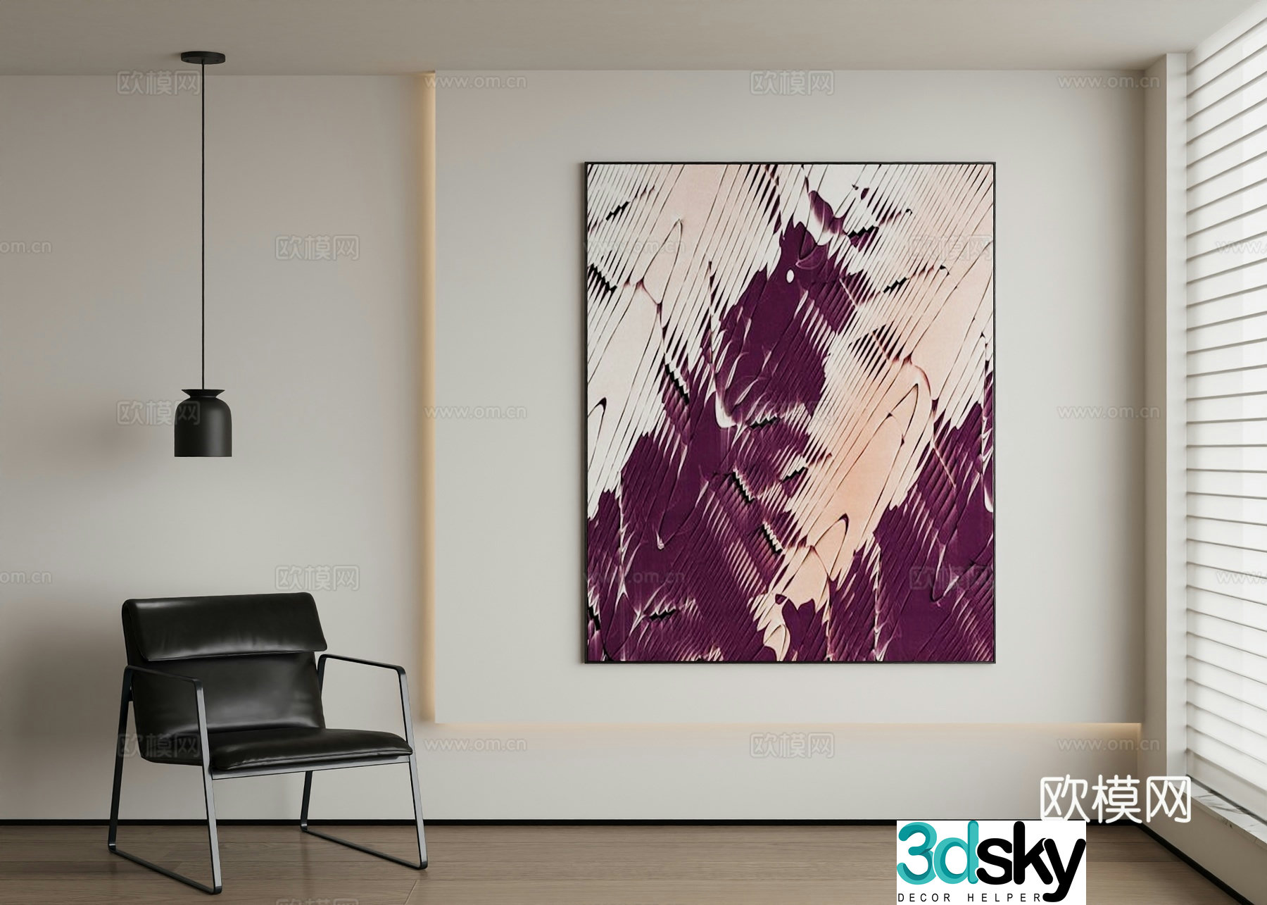 Modern decorative painting 3d model