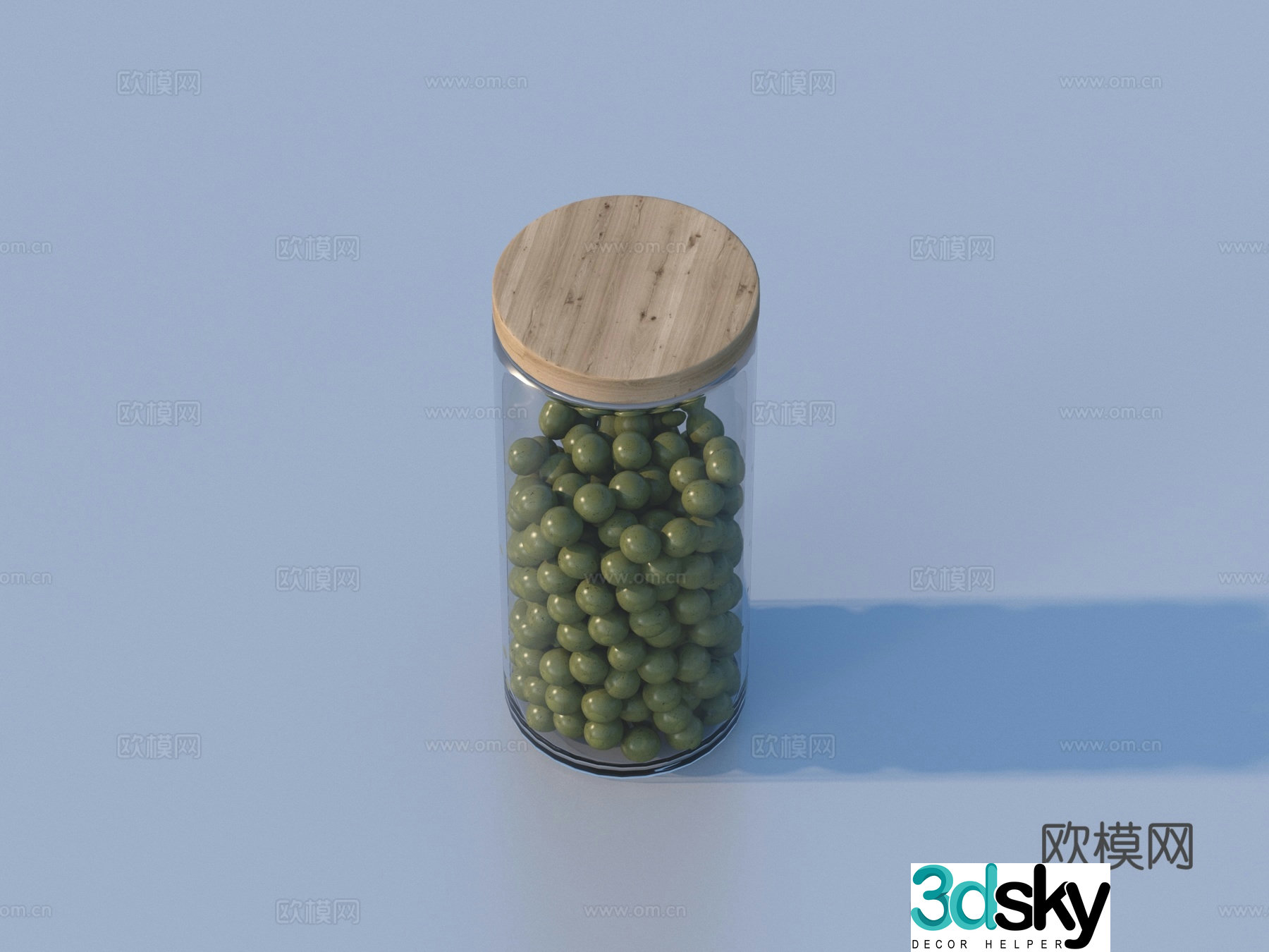 Canned snacks Glass jar Casual snacks Dried fruit 3D model