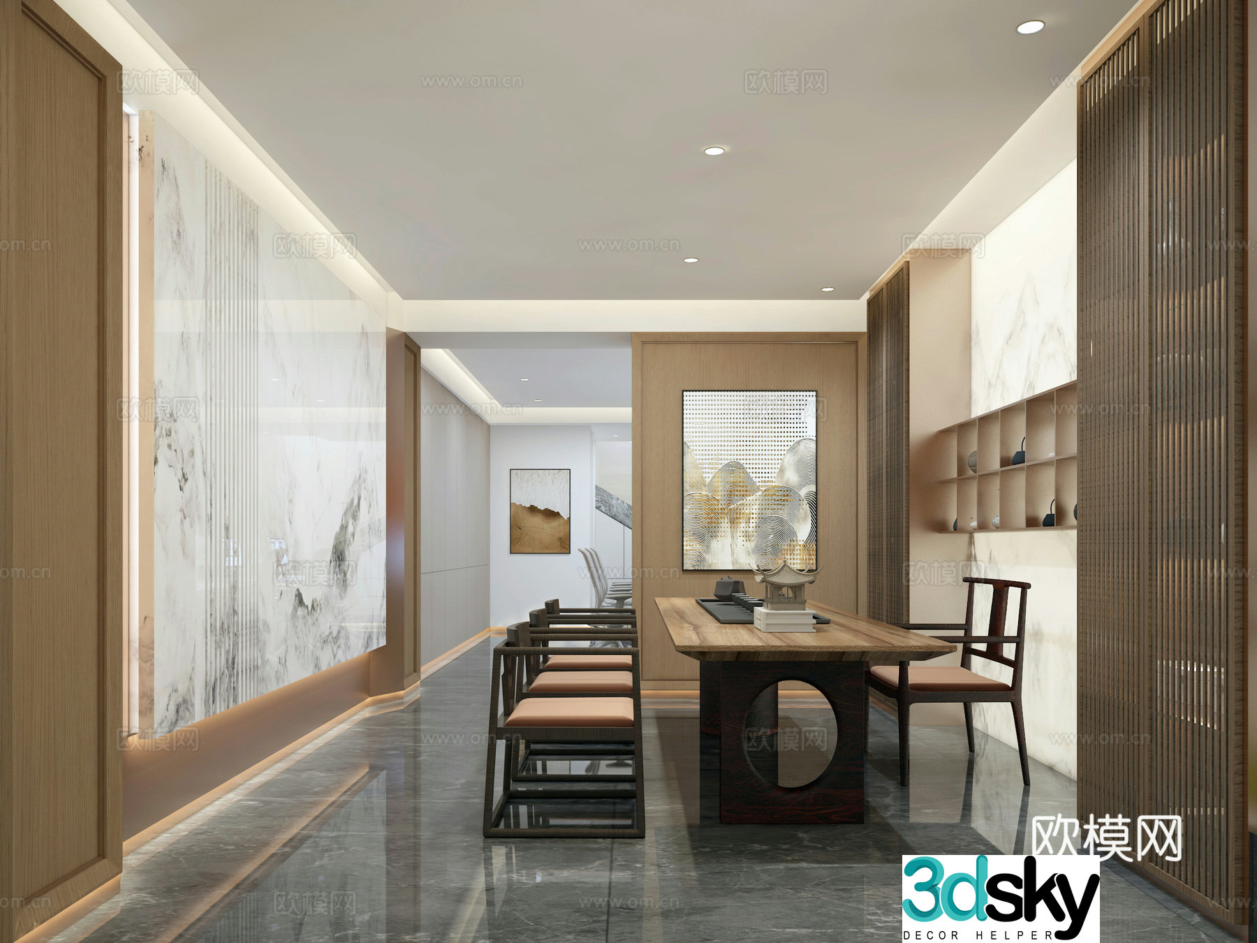 Tea room 3d model