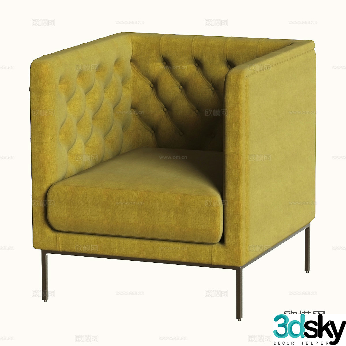 Modern single sofa 3d model