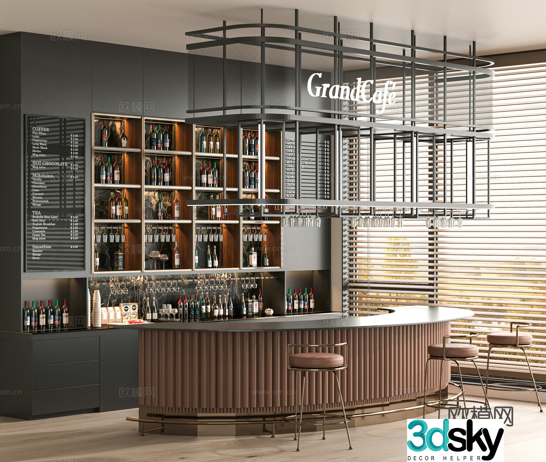 Modern bar 3d model
