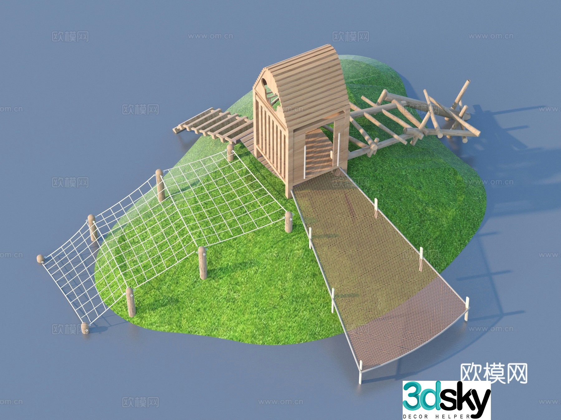 Children’s Equipment Ride Facilities Kindergarten Slide 3D Model