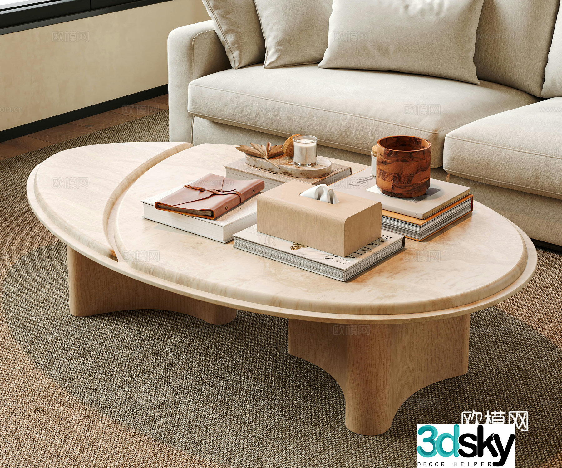 Modern coffee table 3d model