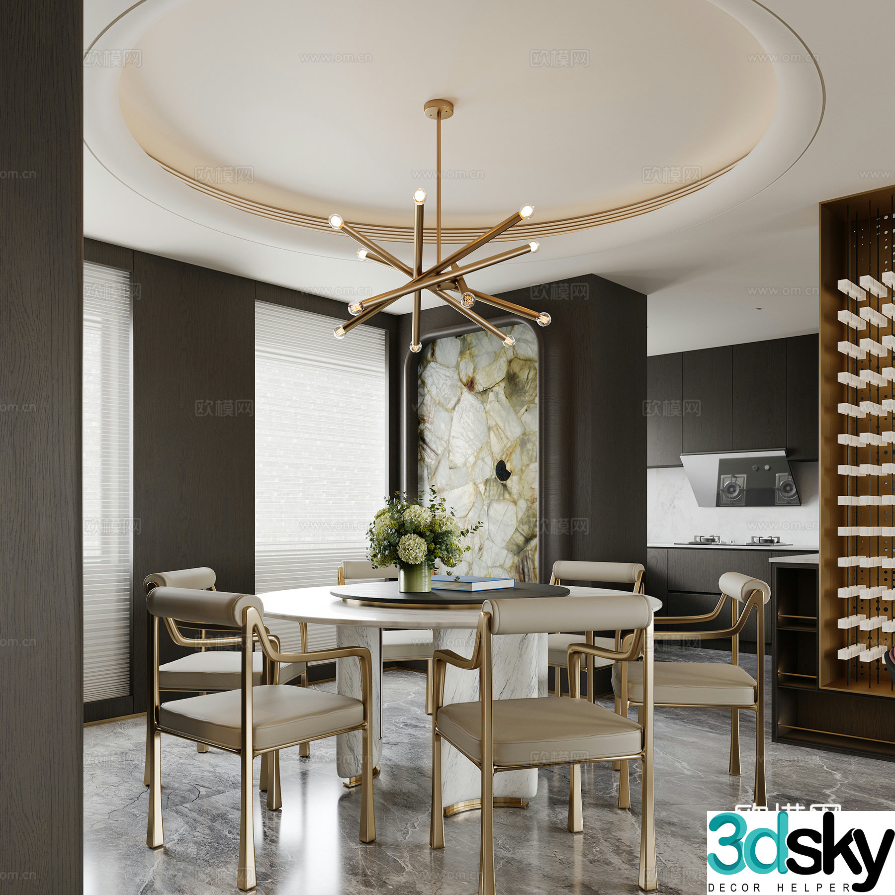 Modern restaurant 3d model