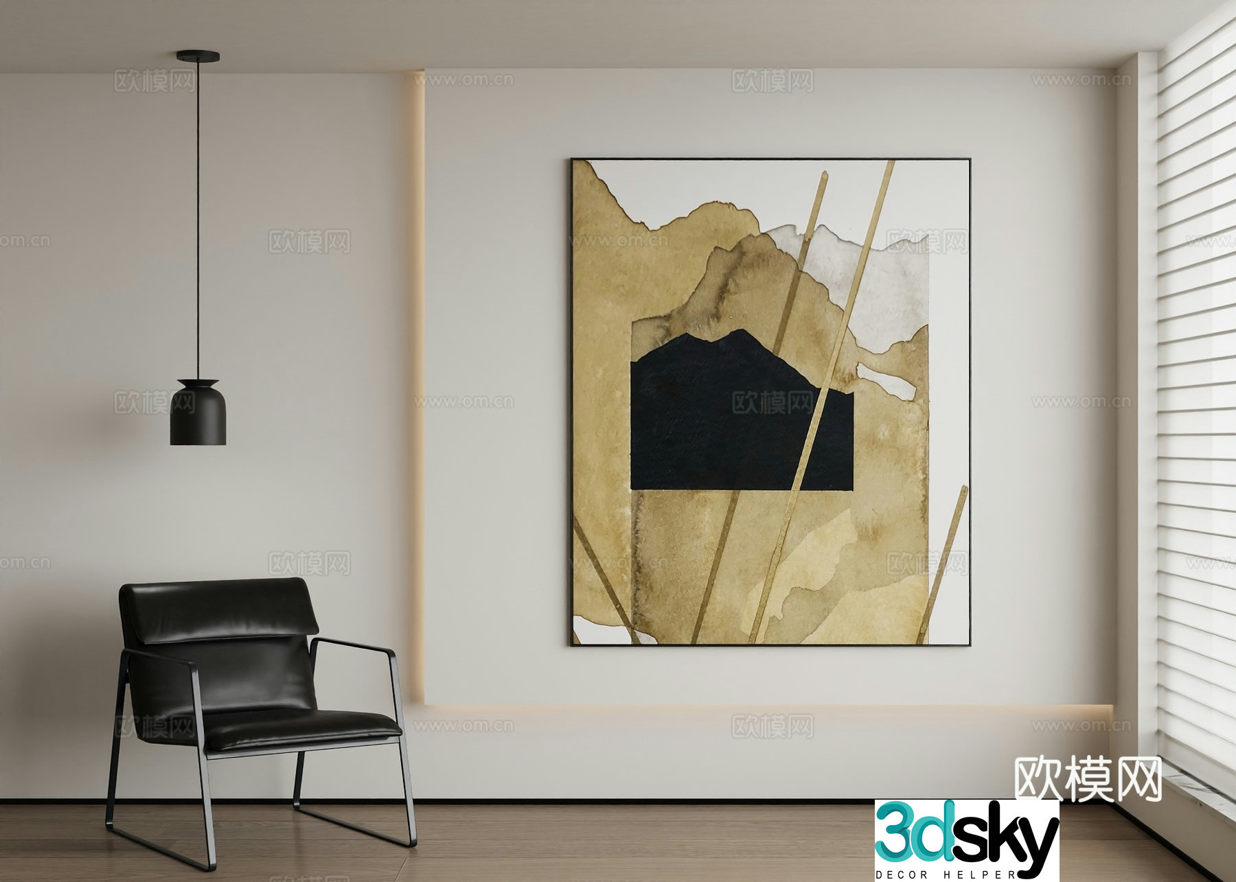 Modern decorative painting 3d model