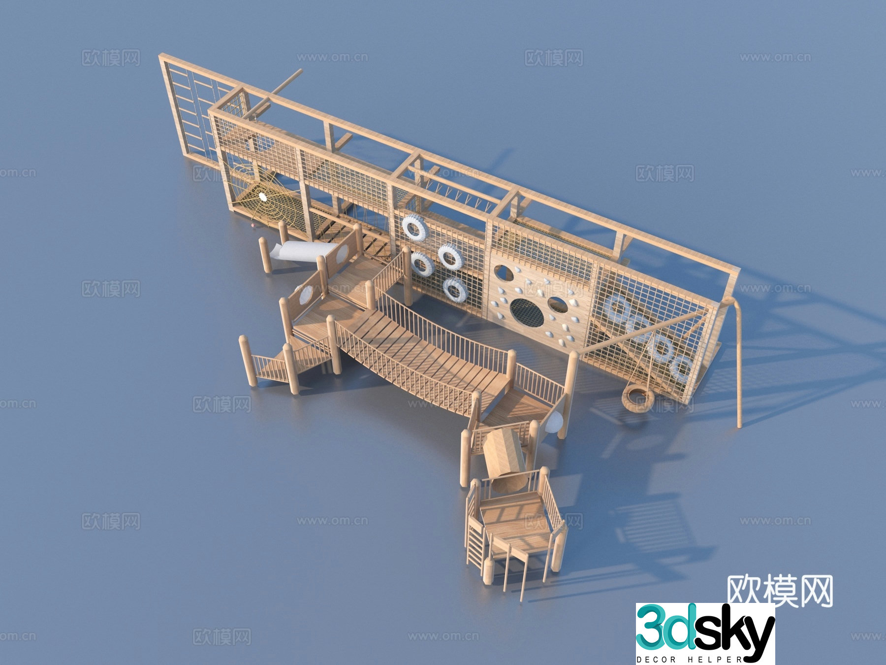 Children’s Equipment Ride Facilities Kindergarten Slide 3D Model