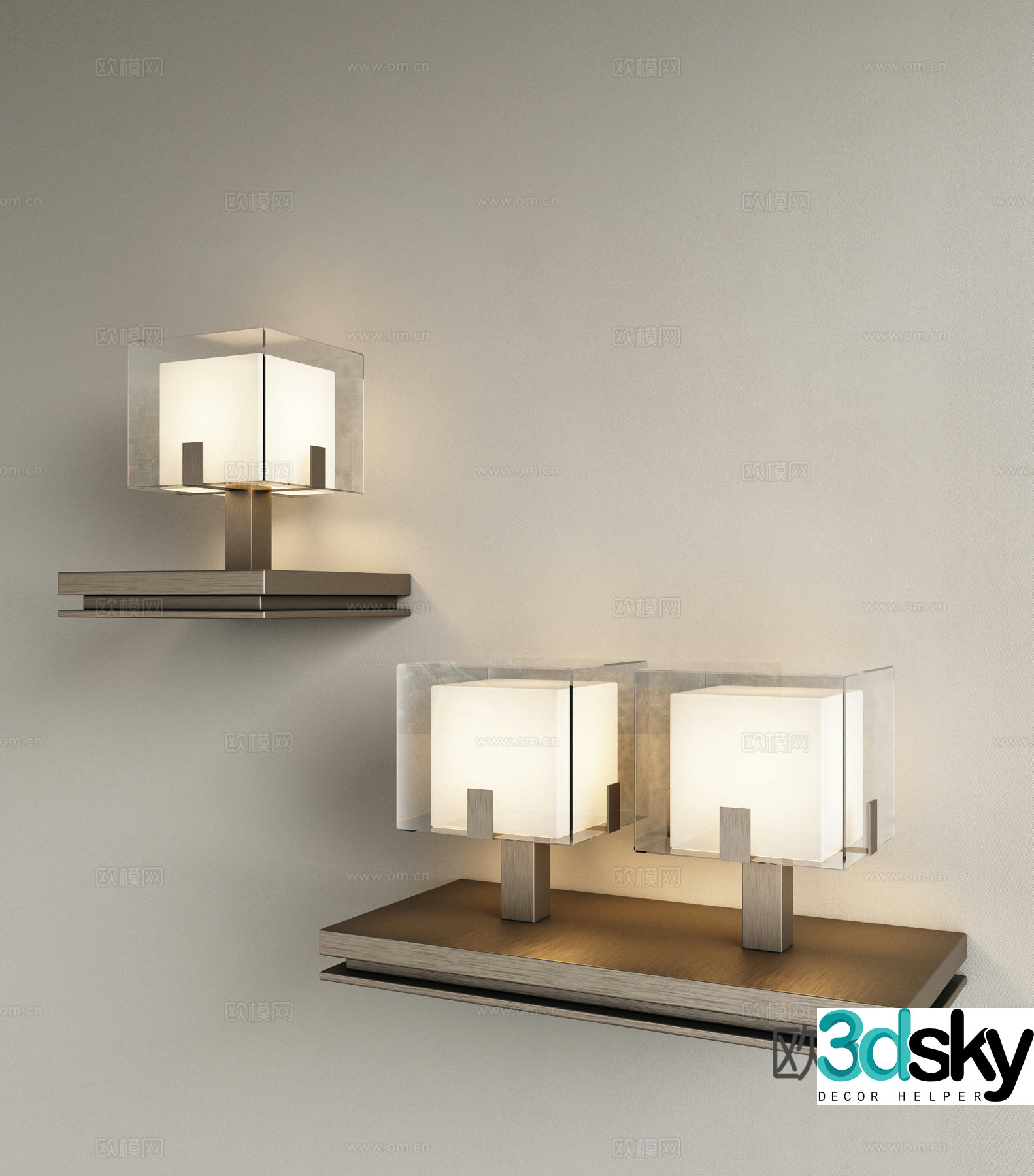Modern light luxury metal wall lamp Decorative wall lamp Multi-head wall lamp Working wall lamp Hotel wall lamp 3D model