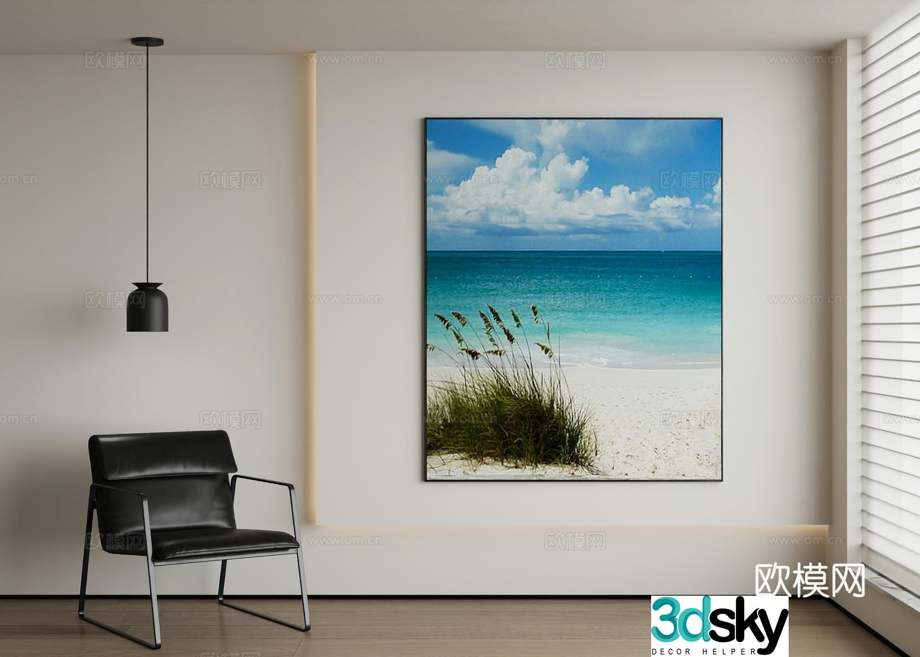 Modern decorative painting 3d model