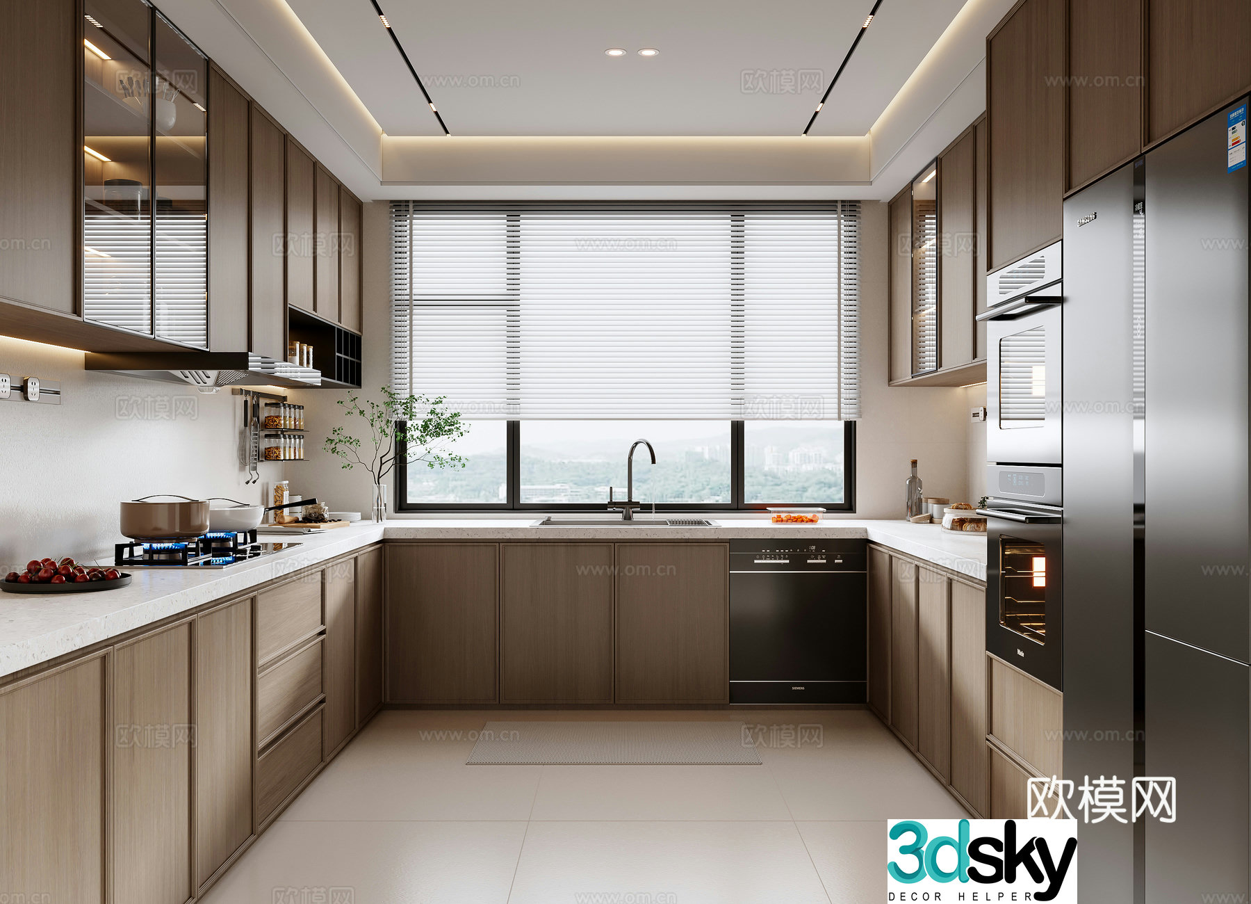 New Chinese kitchen 3D model