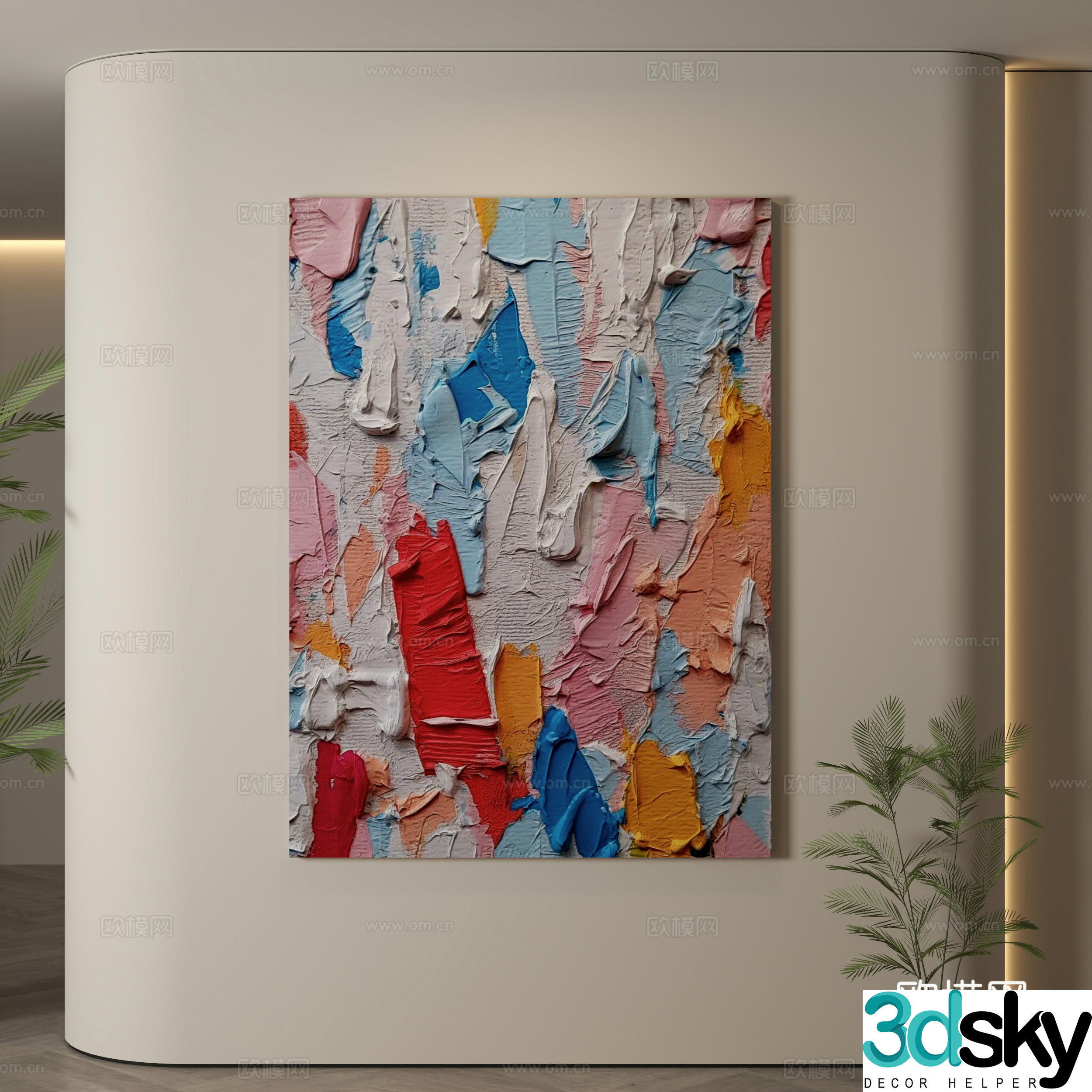 Modern decorative paintings Decorative paintings Modern hanging paintings Hanging paintings Simple hanging paintings 3D model