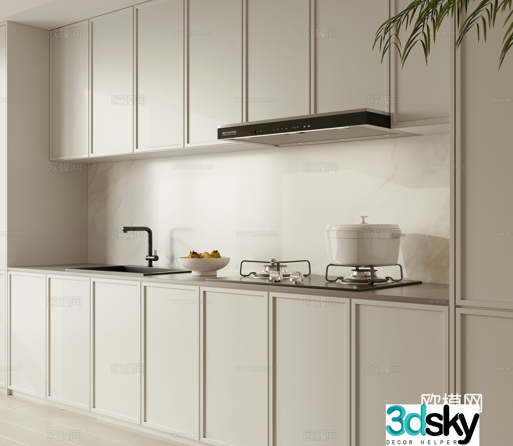 Range hood sink 3d model