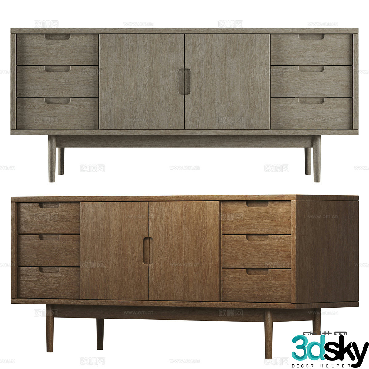 3d model of chest of drawers