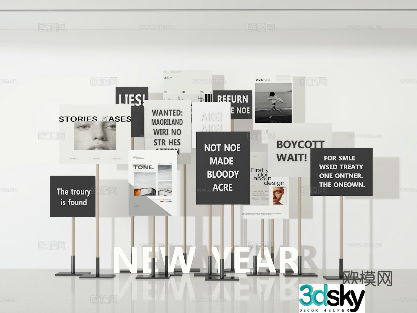 Billboard 3d model