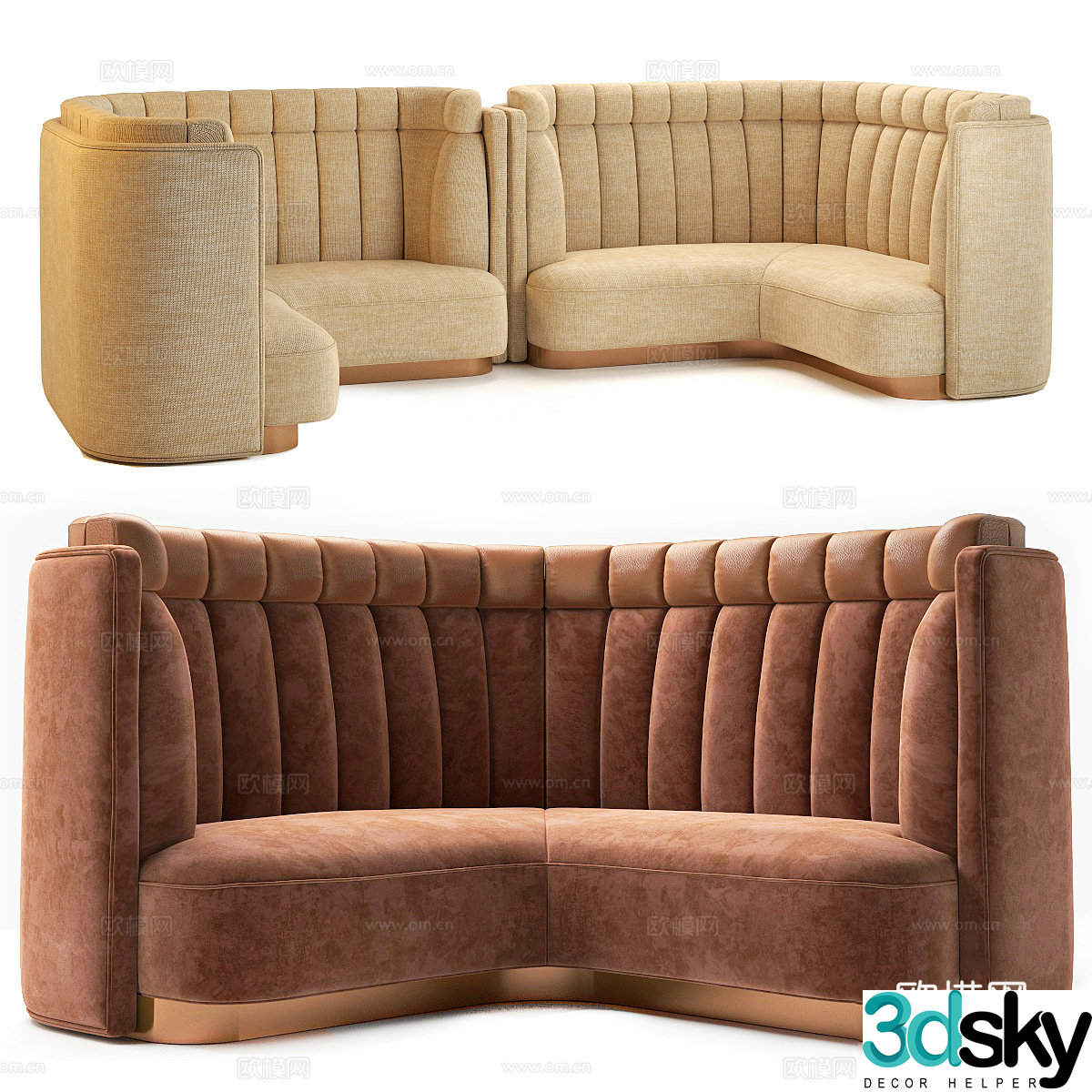 Restaurant sofa 3d model