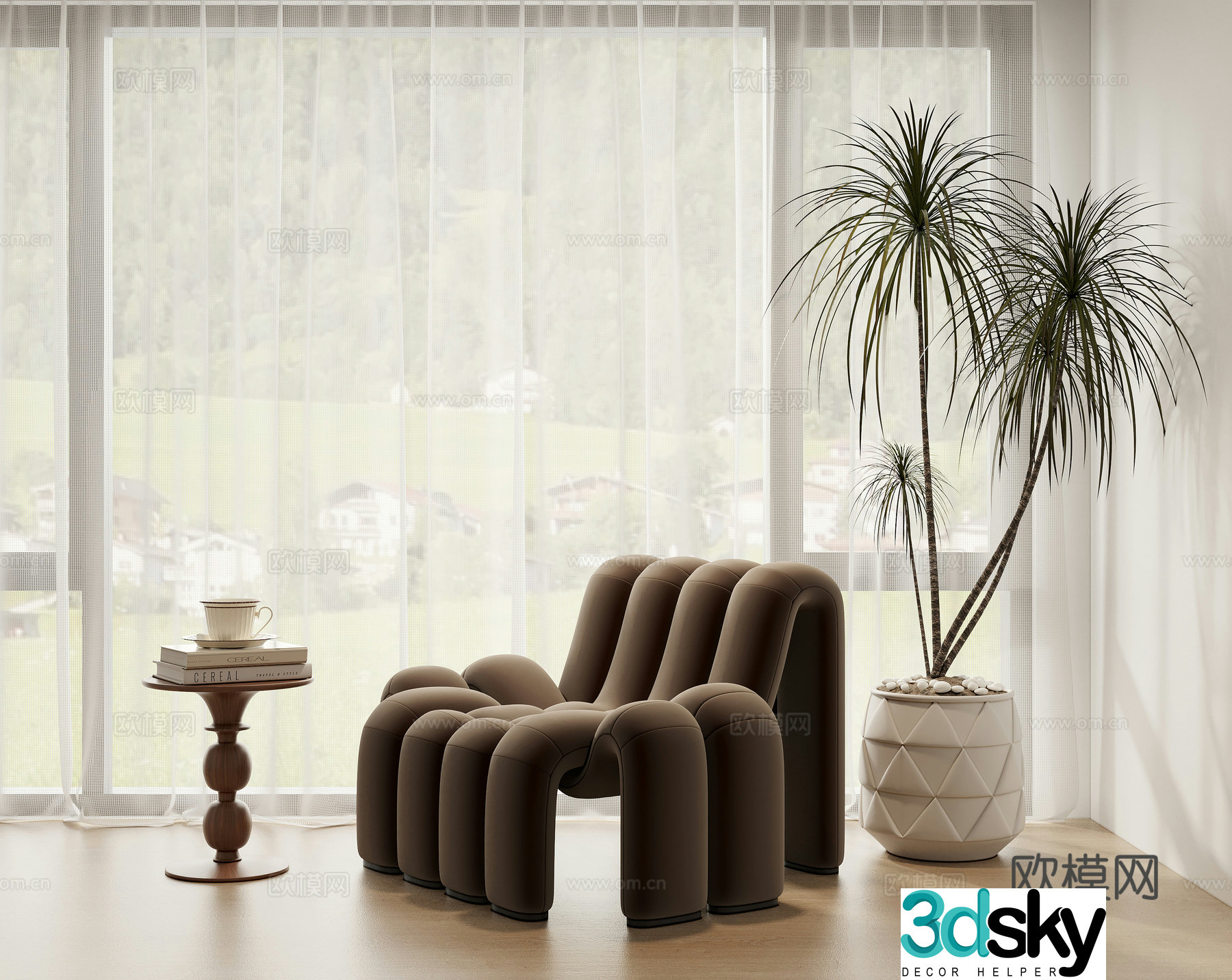 Leisure chair lazy sofa 3d model