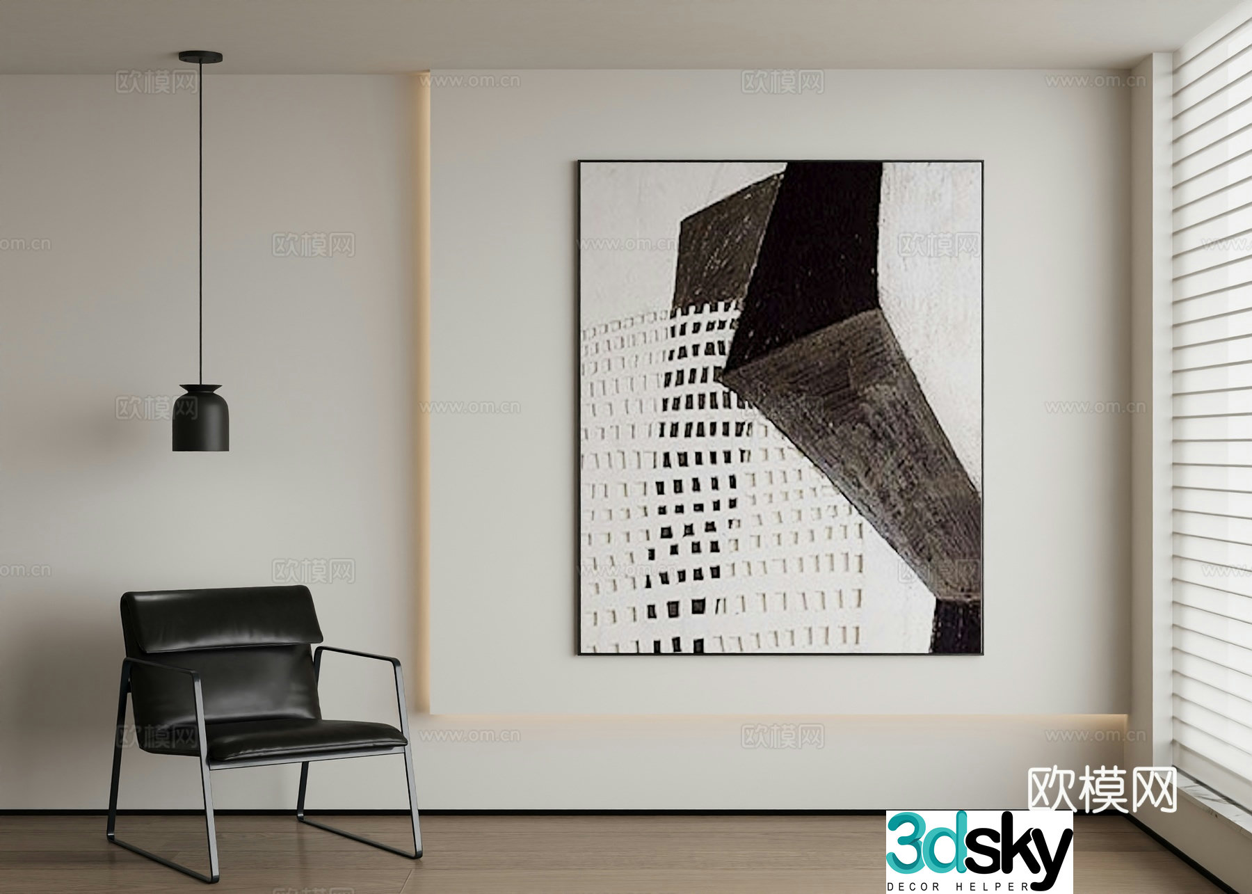 Modern decorative painting 3d model