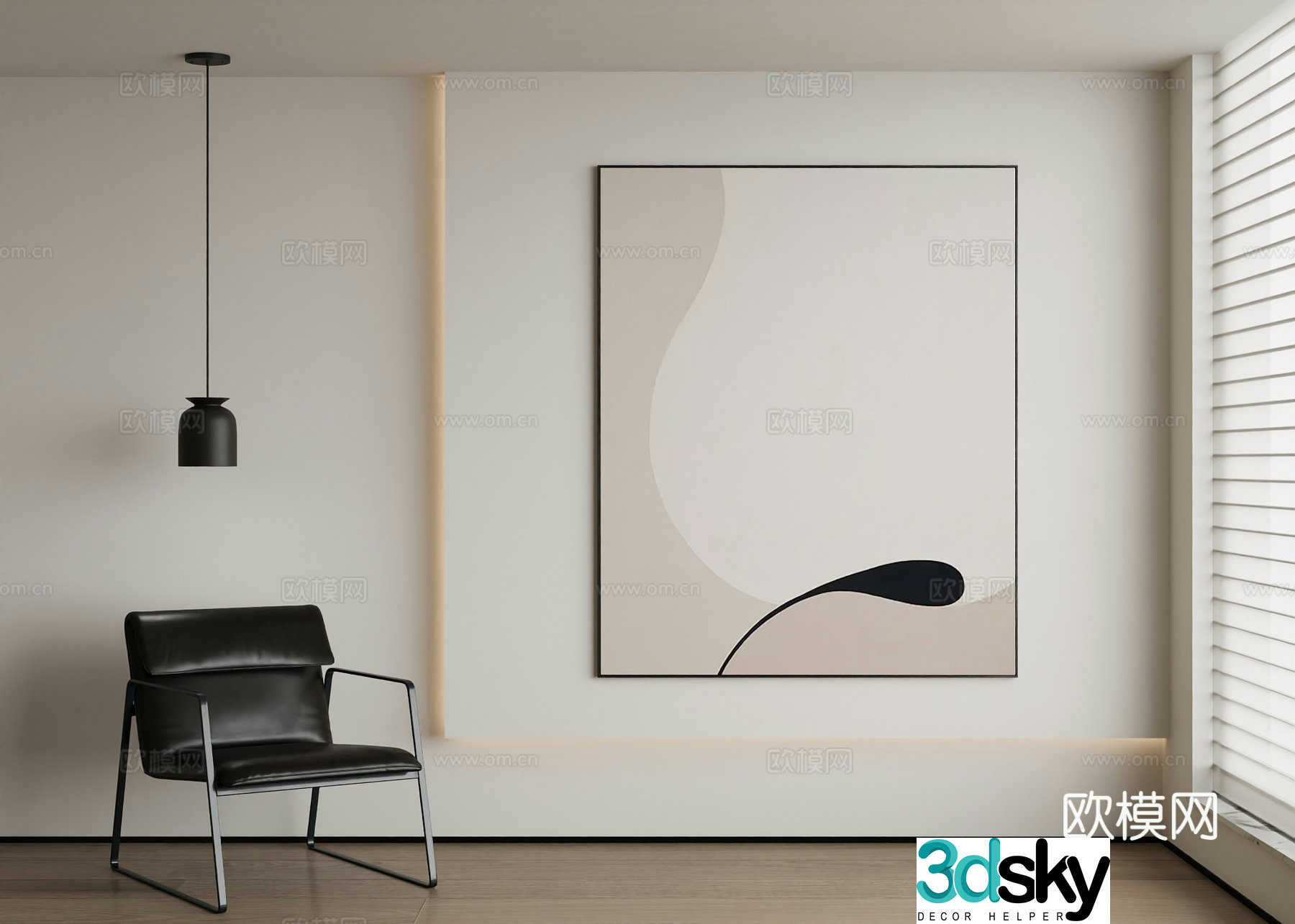 Modern decorative painting 3d model