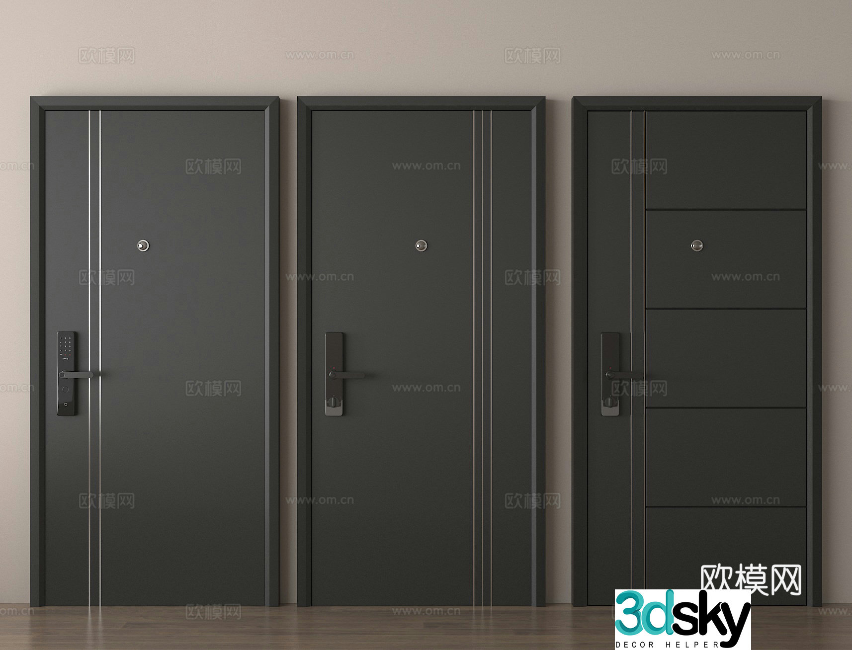 Security door entry door entry door 3d model