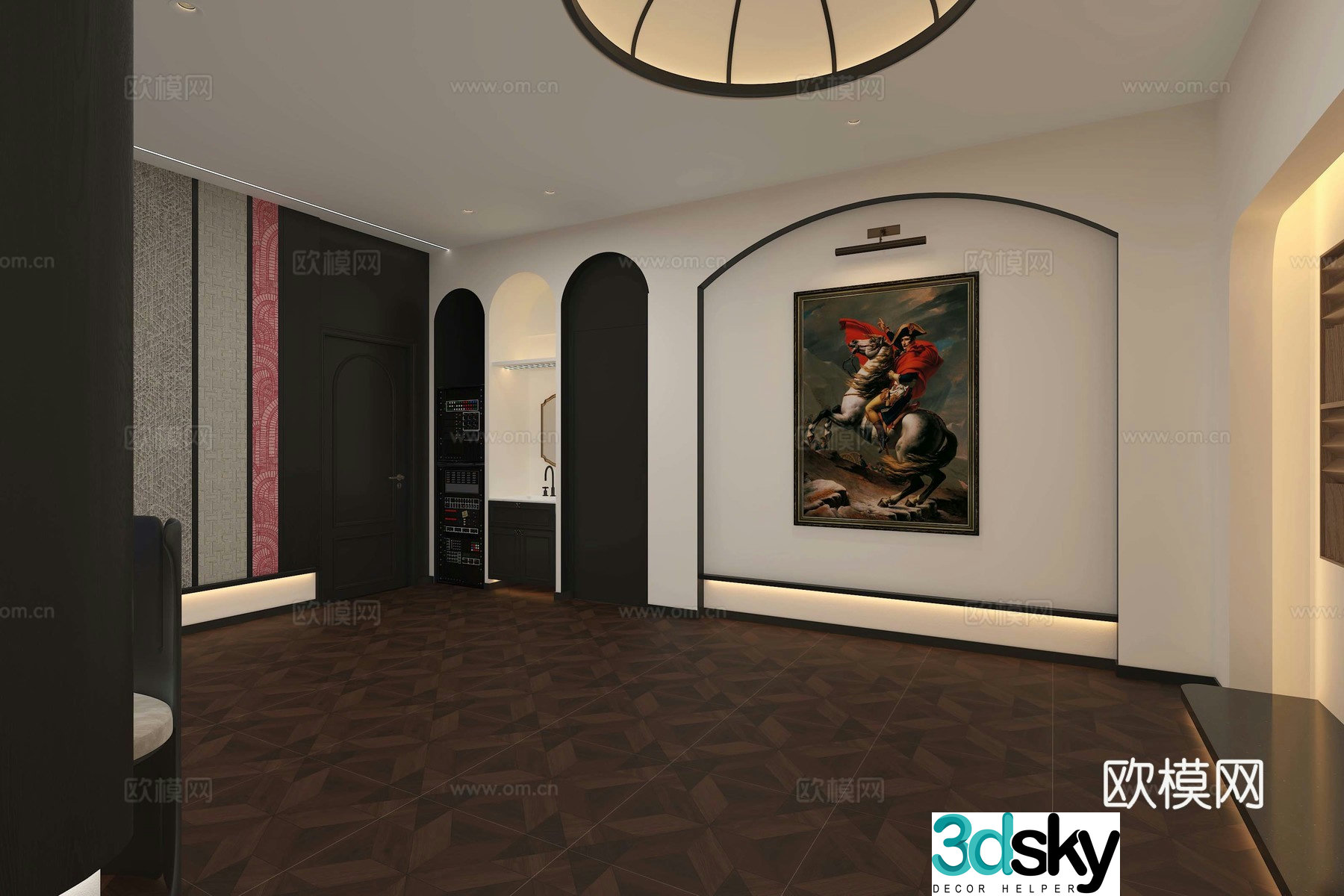 French style audio store 3d model