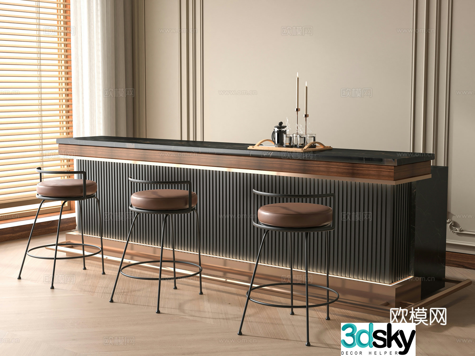 Modern bar 3d model