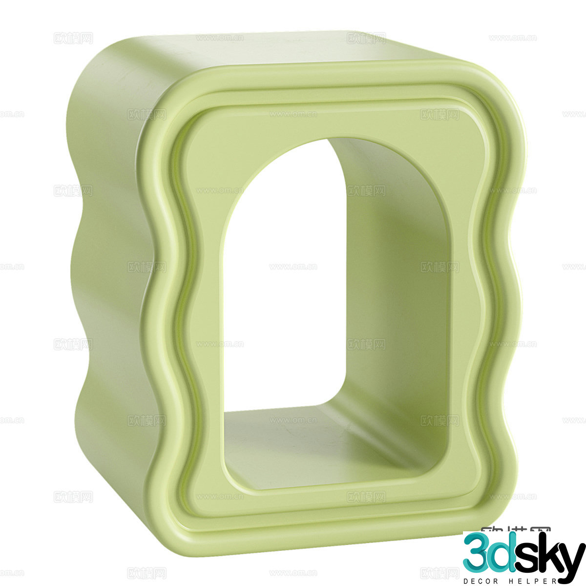 Modern Cream Style Kawaii Nightstand 3D Model