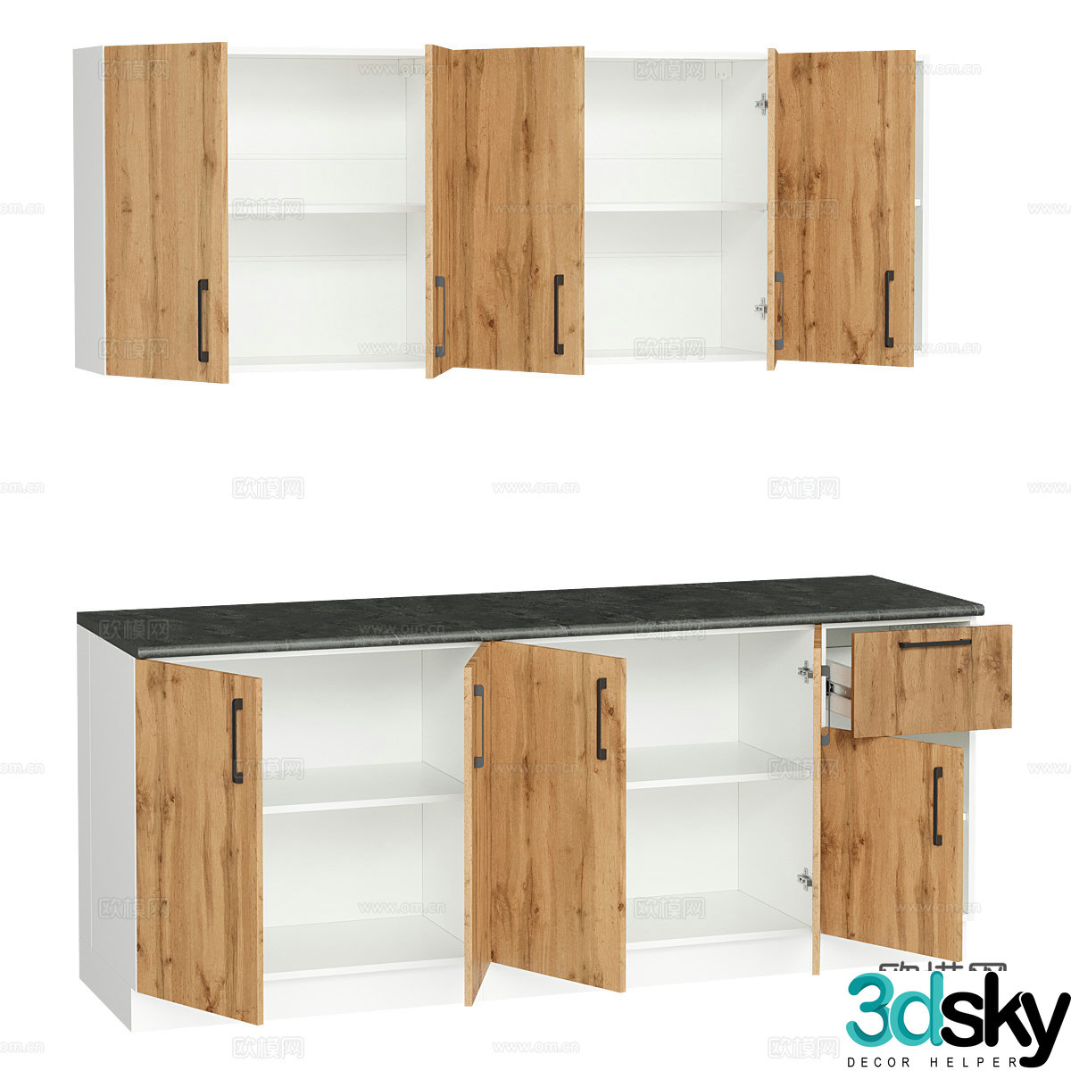 Nordic simple storage cabinet storage cabinet simple storage cabinet decorative storage cabinet 3d model