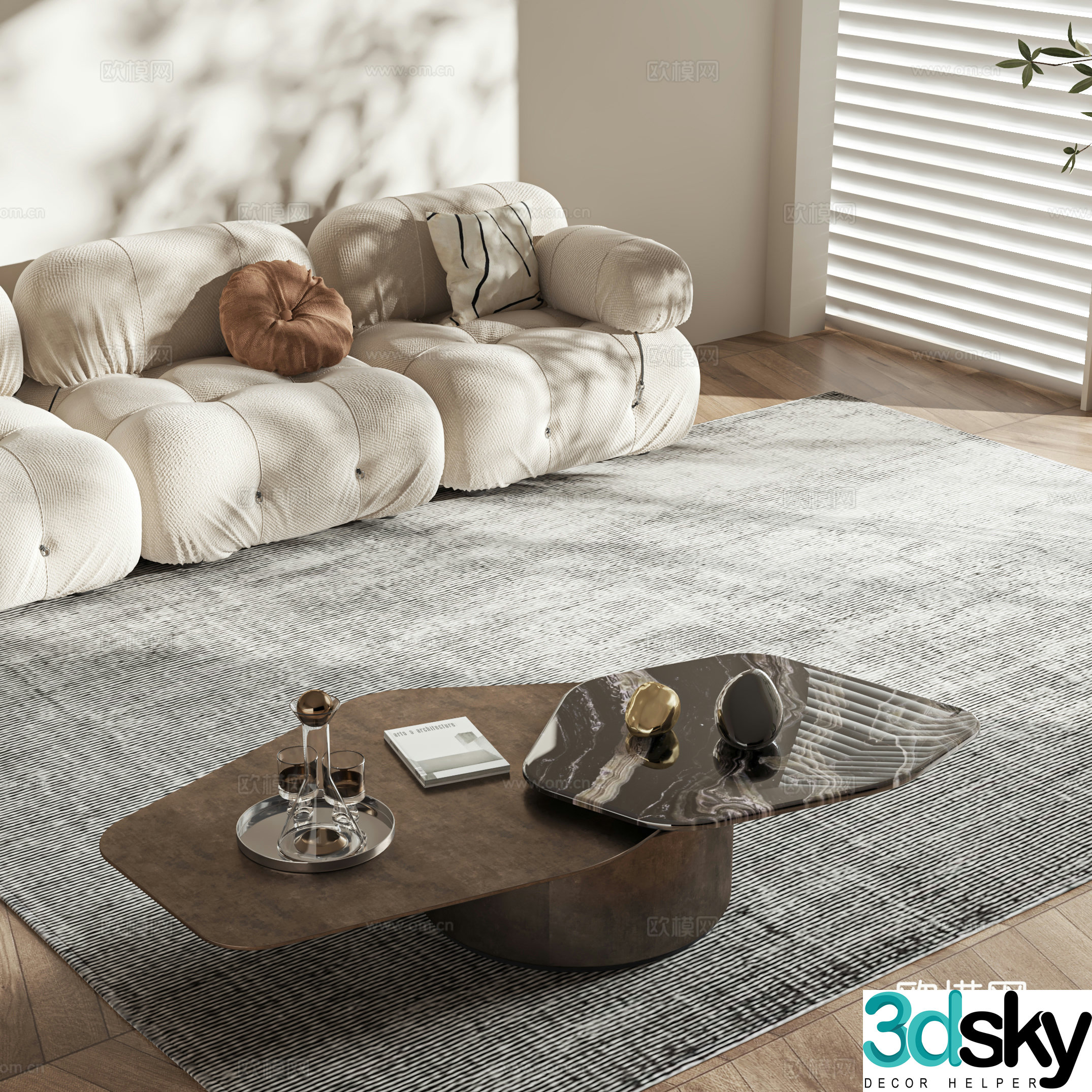 Modern style coffee table 3d model