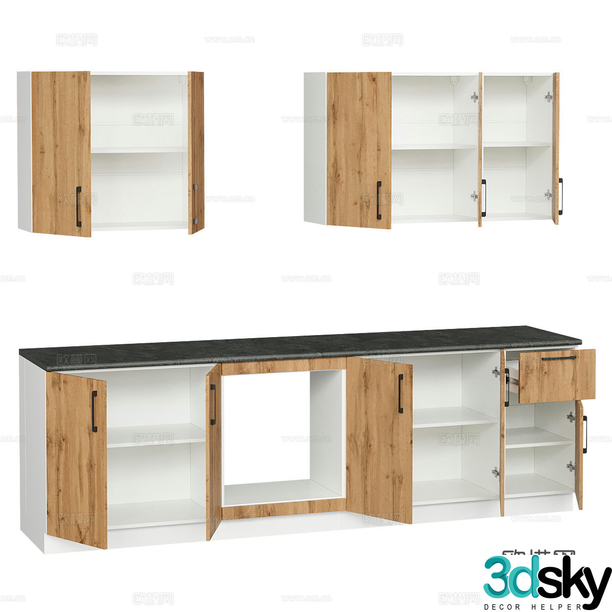 Nordic simple storage cabinet storage cabinet simple storage cabinet decorative storage cabinet 3d model