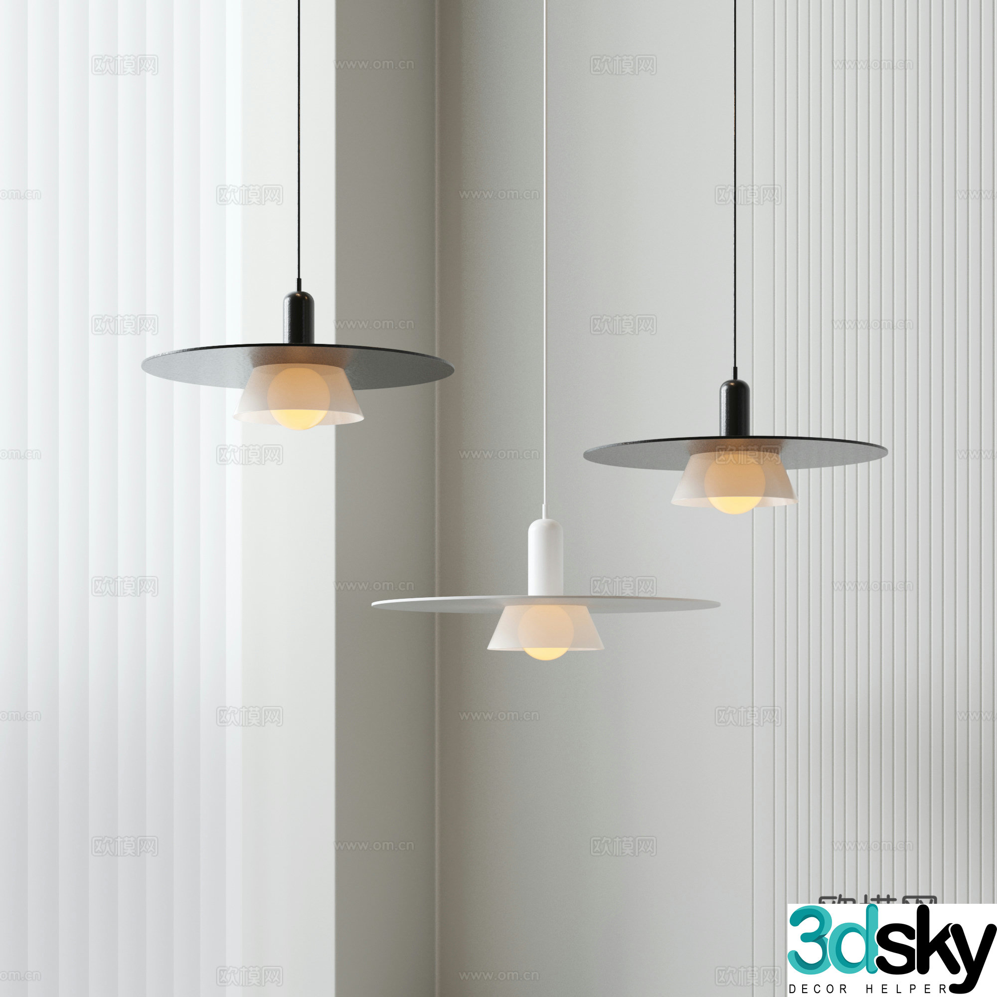 Italian cream style chandelier 3d model