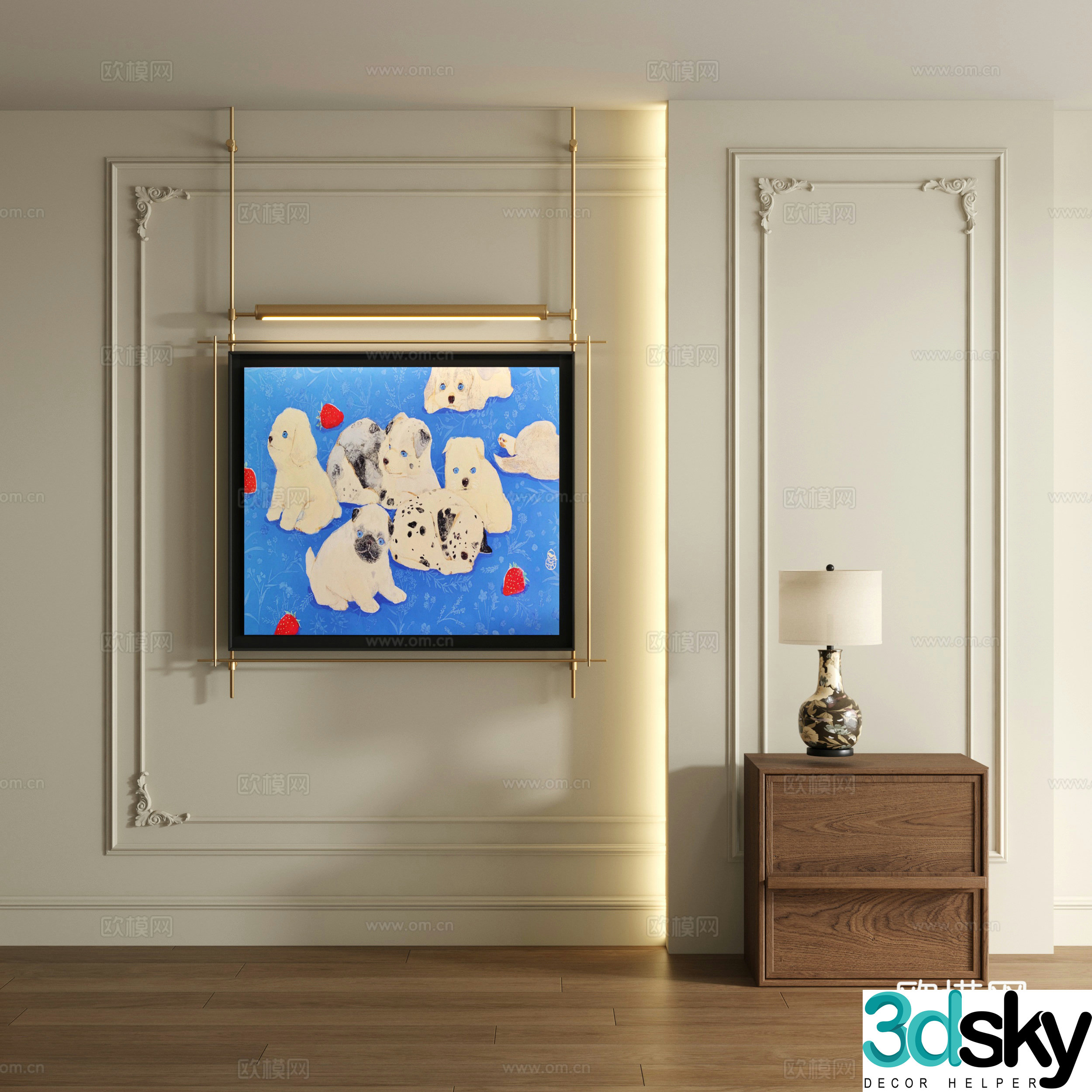 Modern decorative painting 3d model