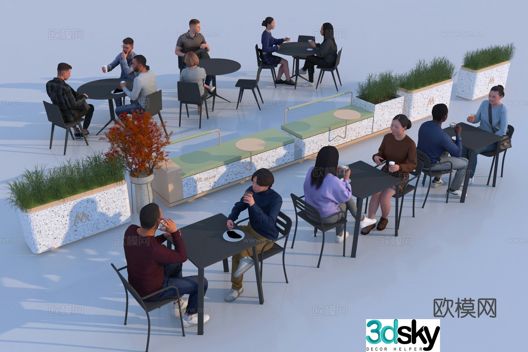 Modern business outdoor 3D model