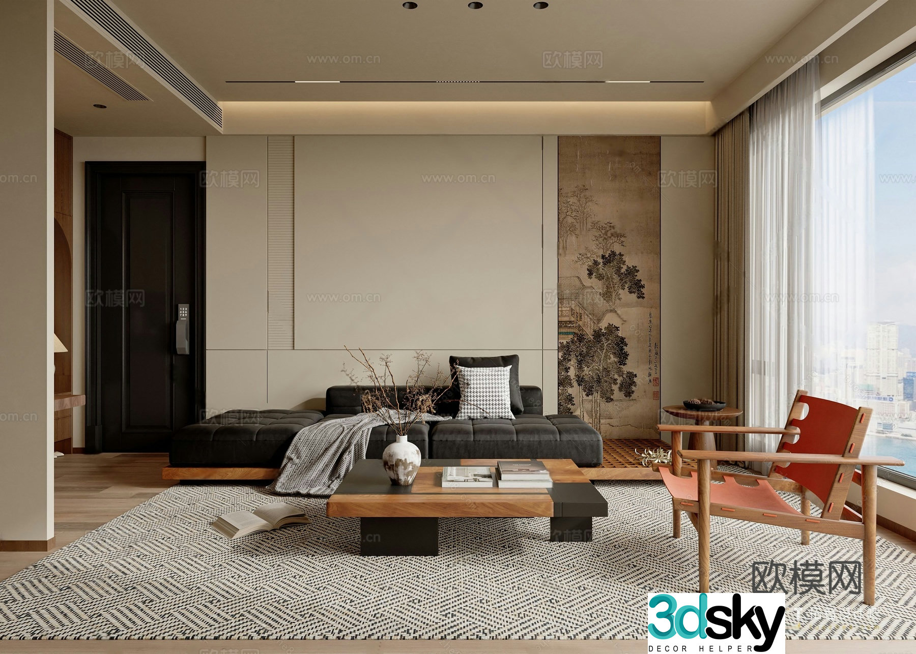 Song’s aesthetic living and dining room 3D model