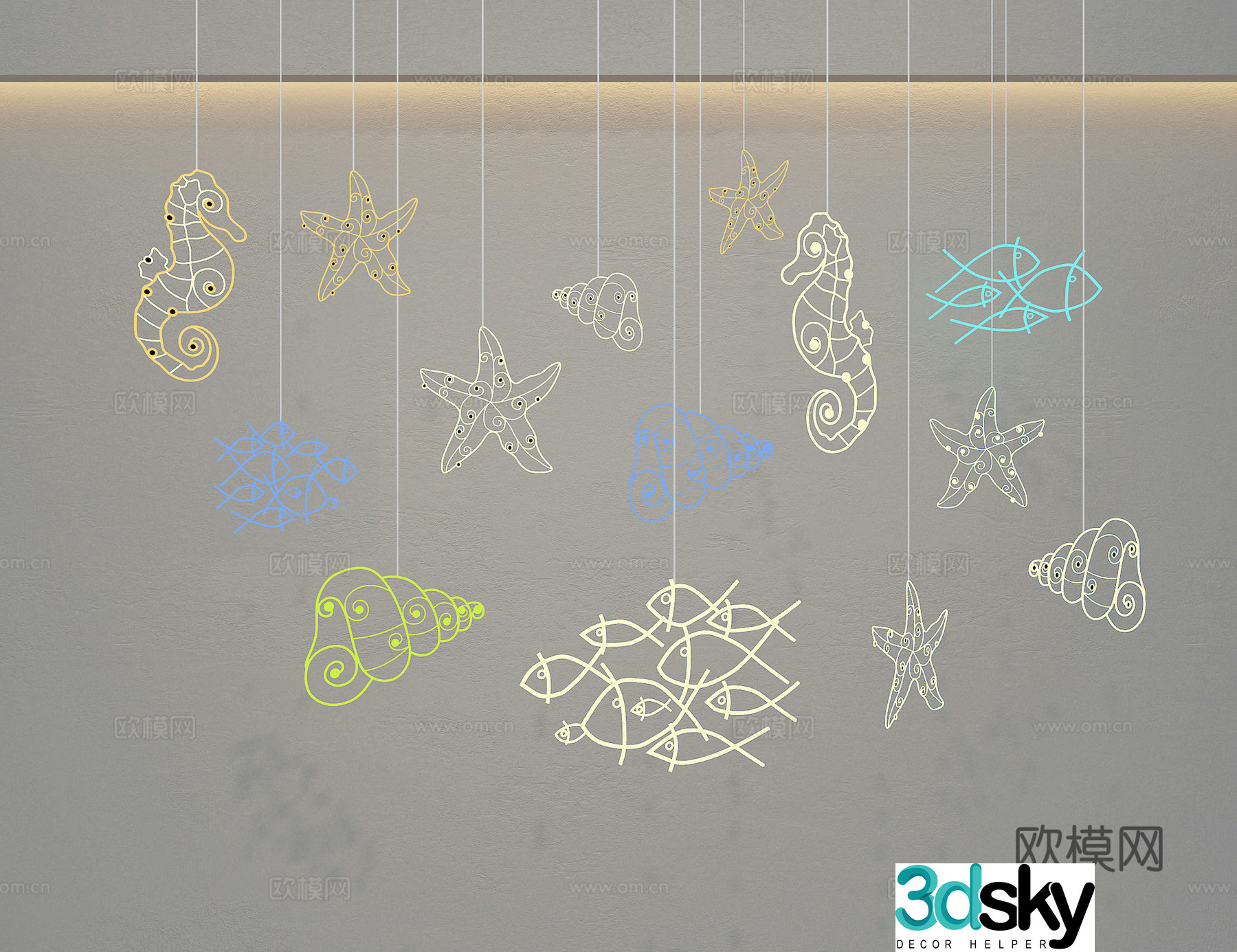 Children’s room chandelier 3d model