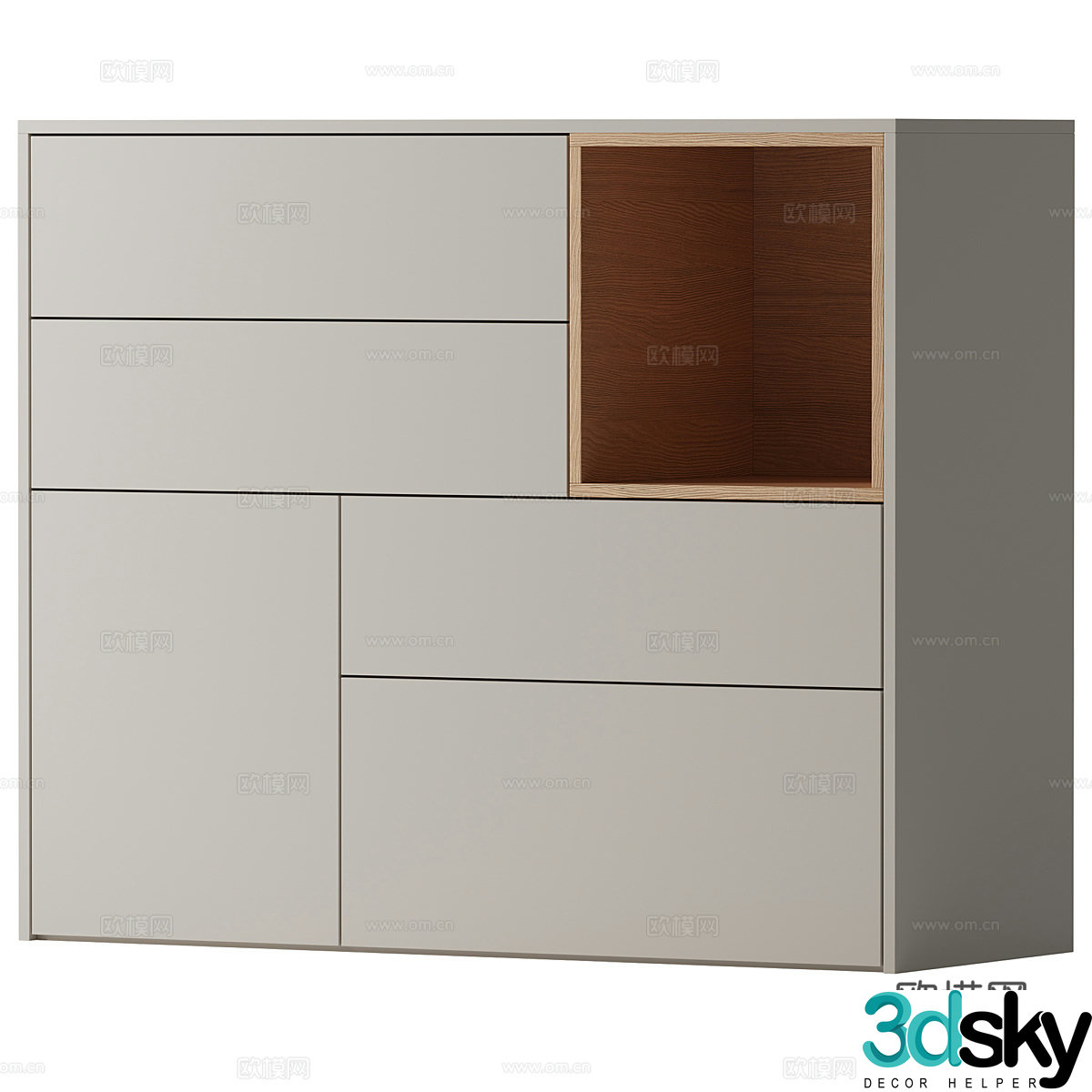 Modern Italian minimalist sideboard 3D model